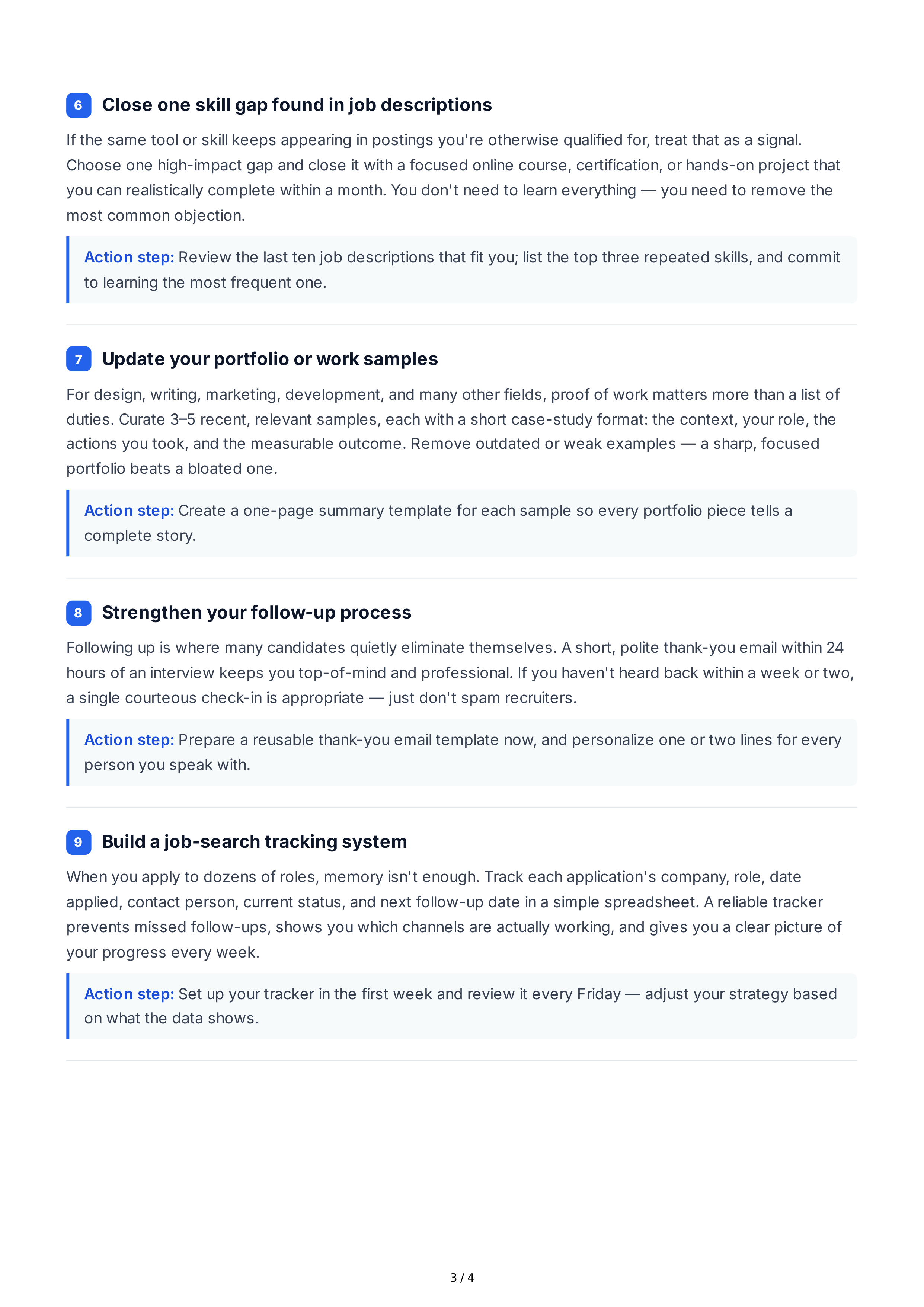 Short-Term Goals for Job Seekers — page 3