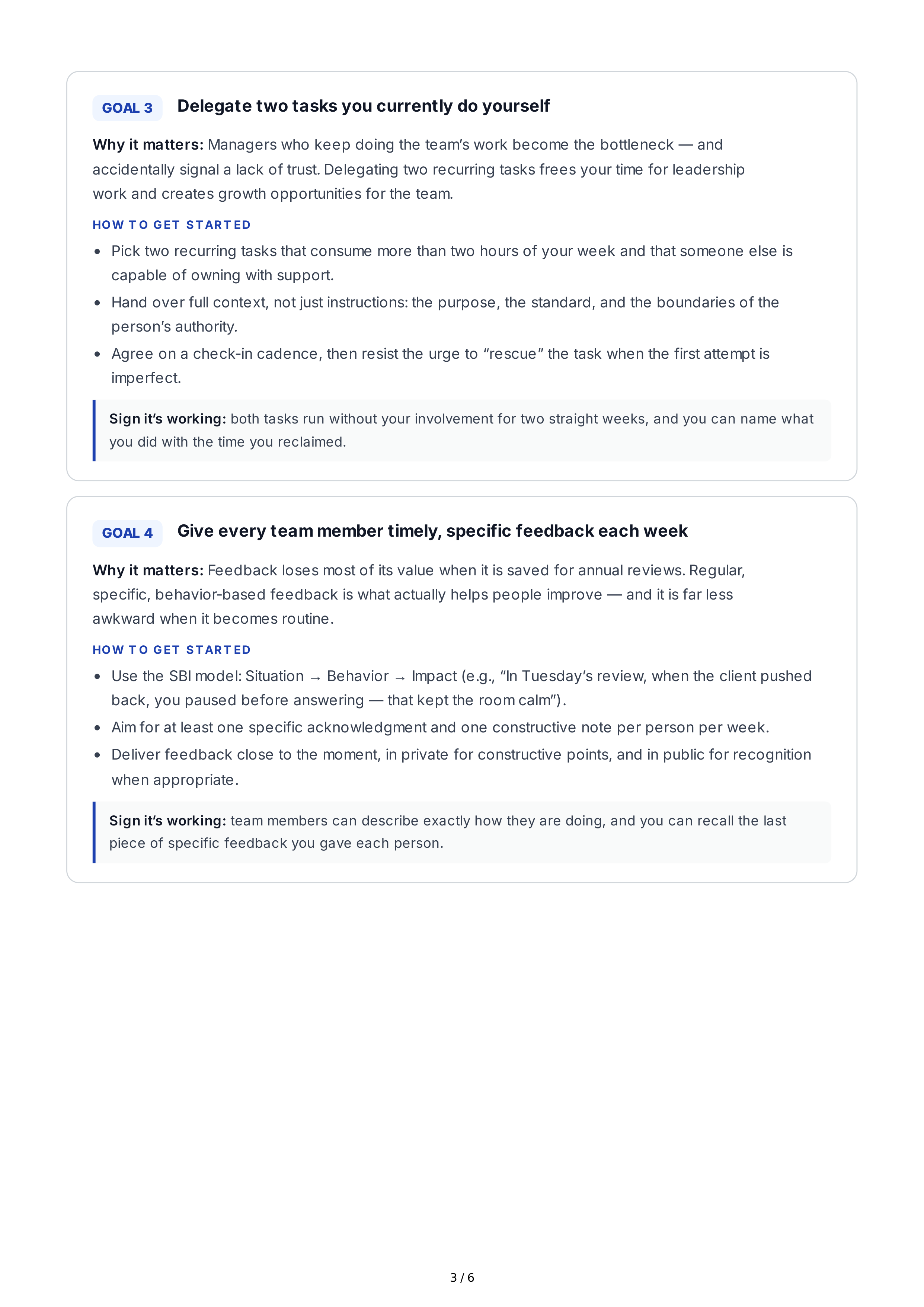 Short-Term Goals for Managers — page 3