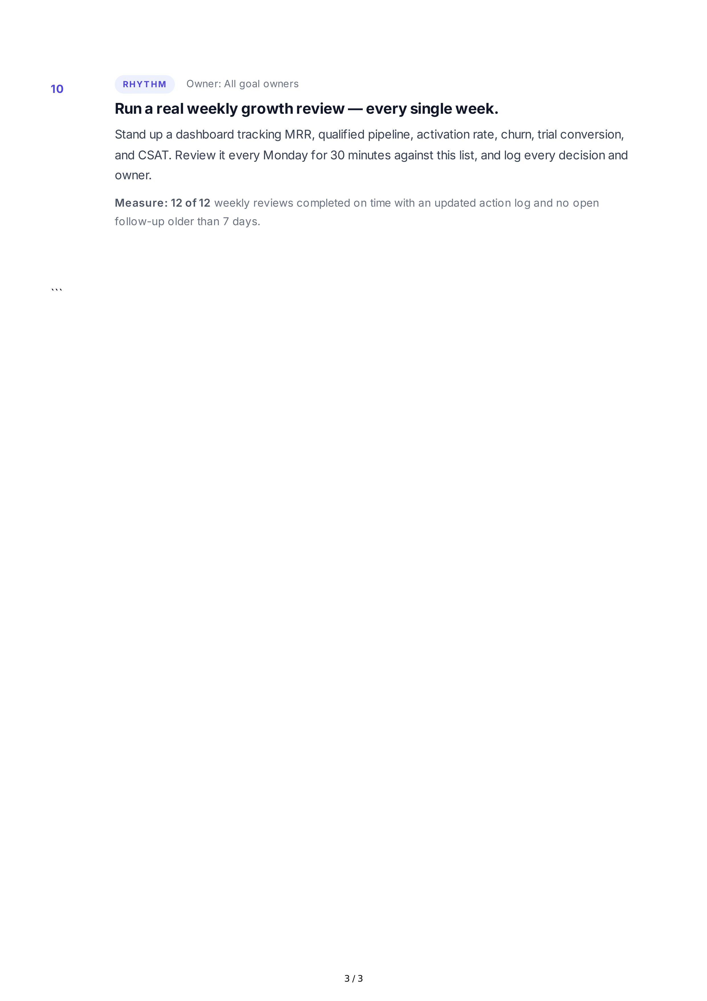 Short-Term Growth Goals — page 3