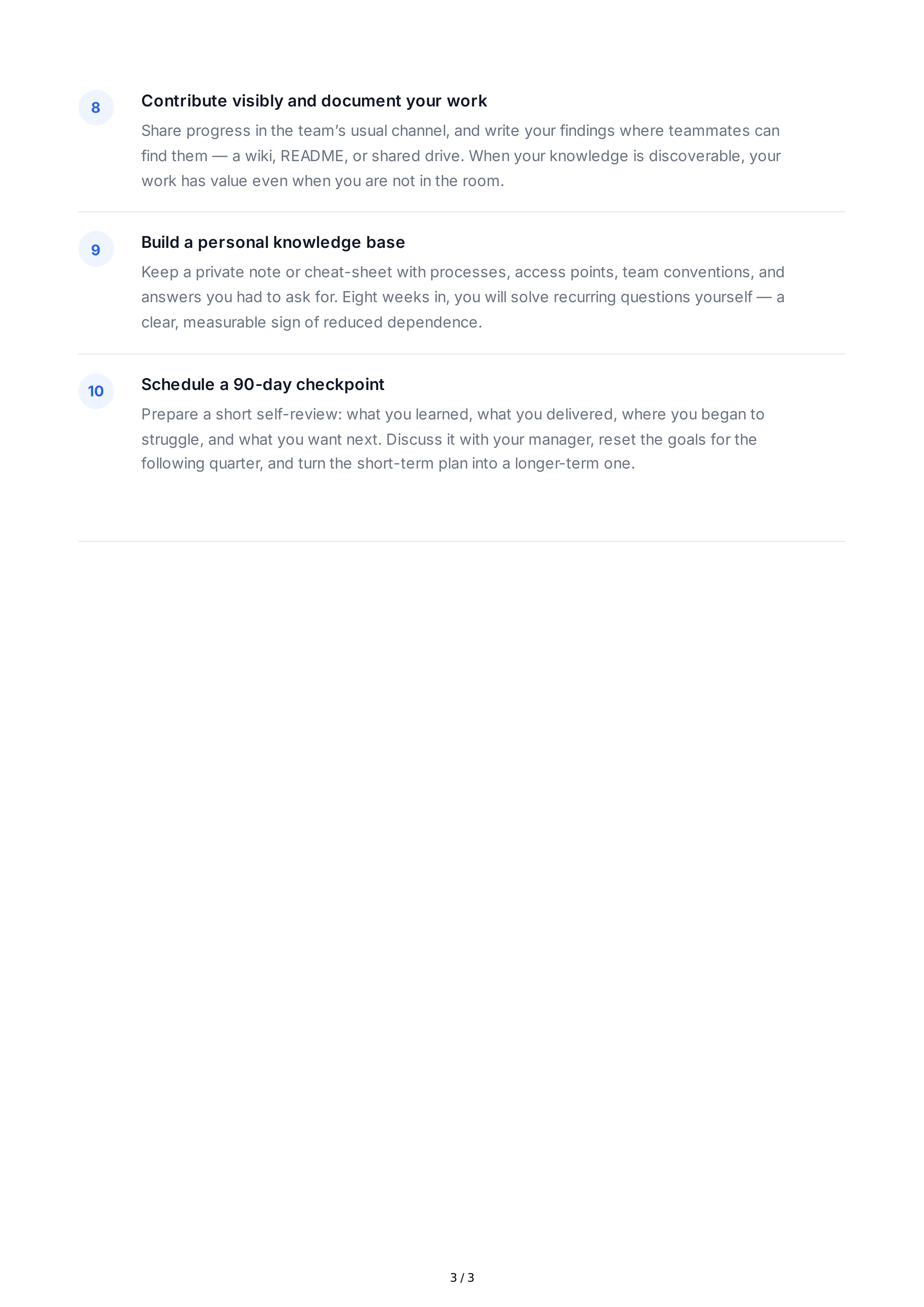 Short-Term Job Goals — page 3