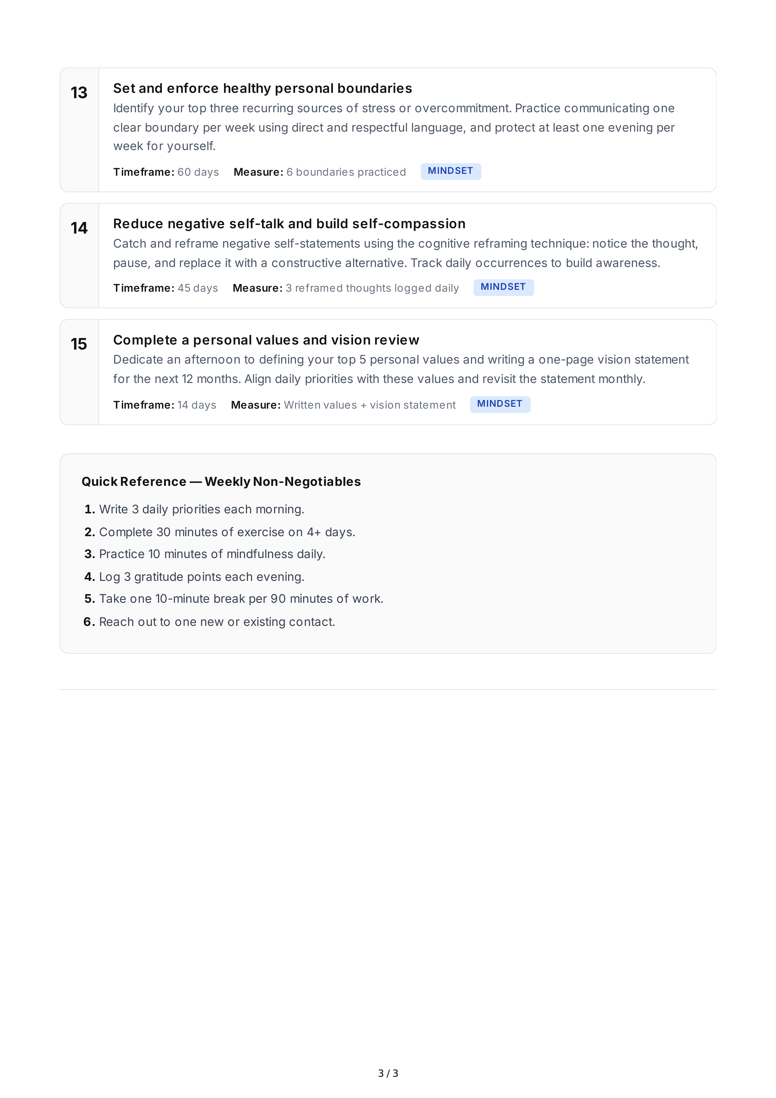 Short-Term Personal Development Goals — page 3