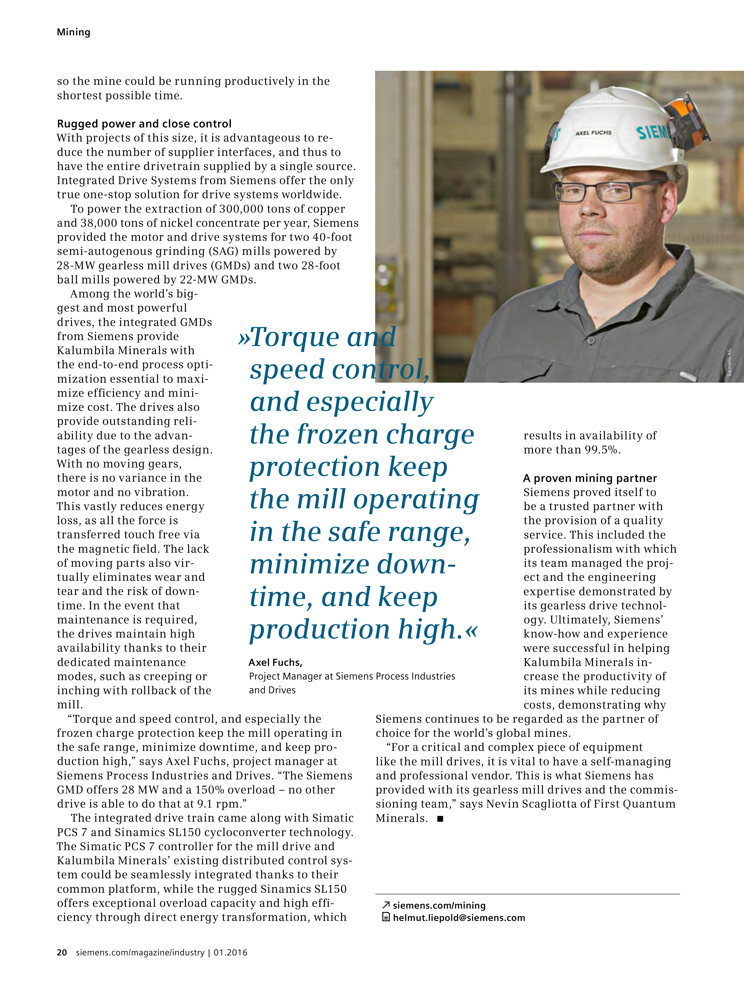 Siemens Mining Magazine — page 20