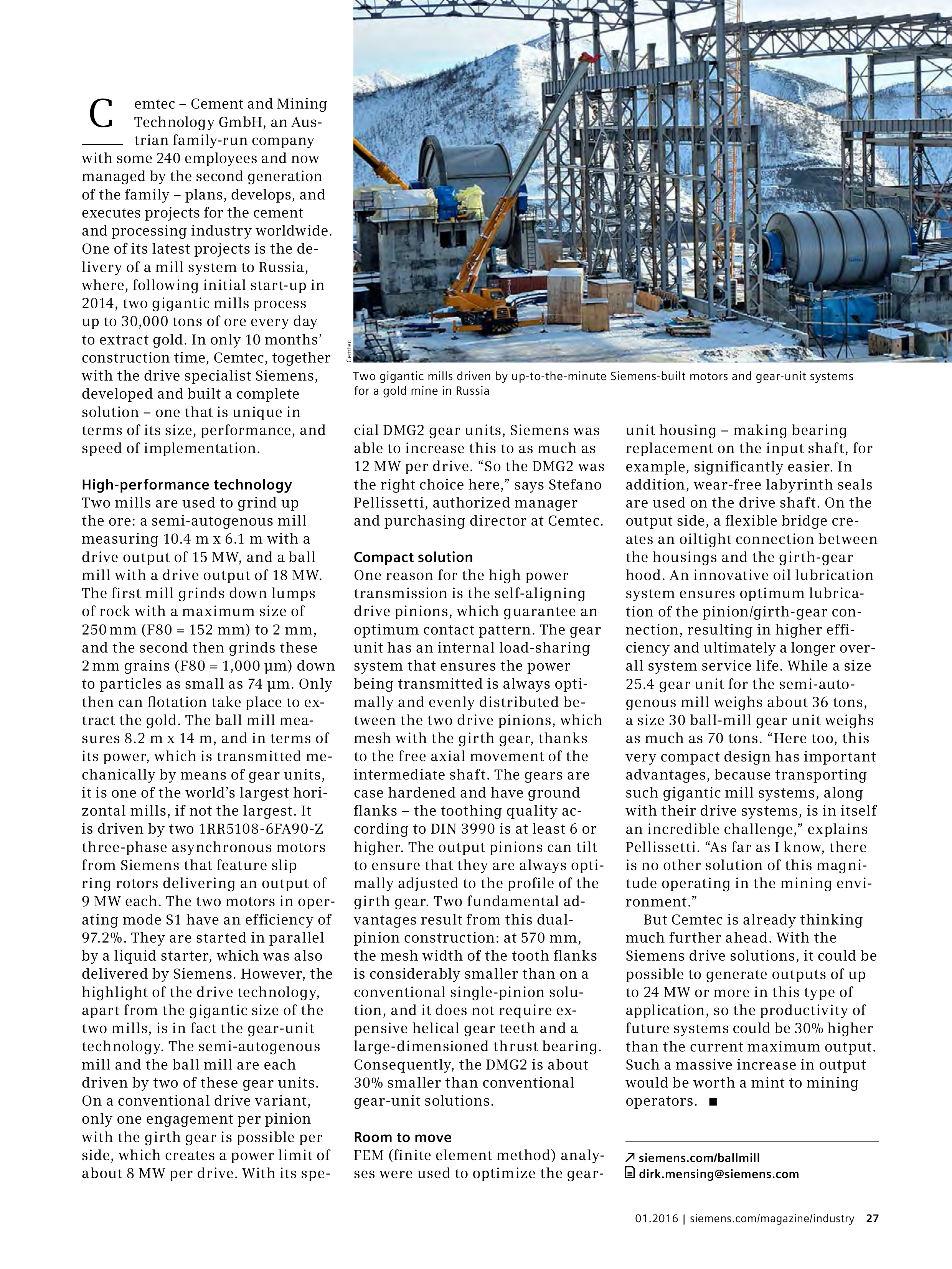 Siemens Mining Magazine — page 27