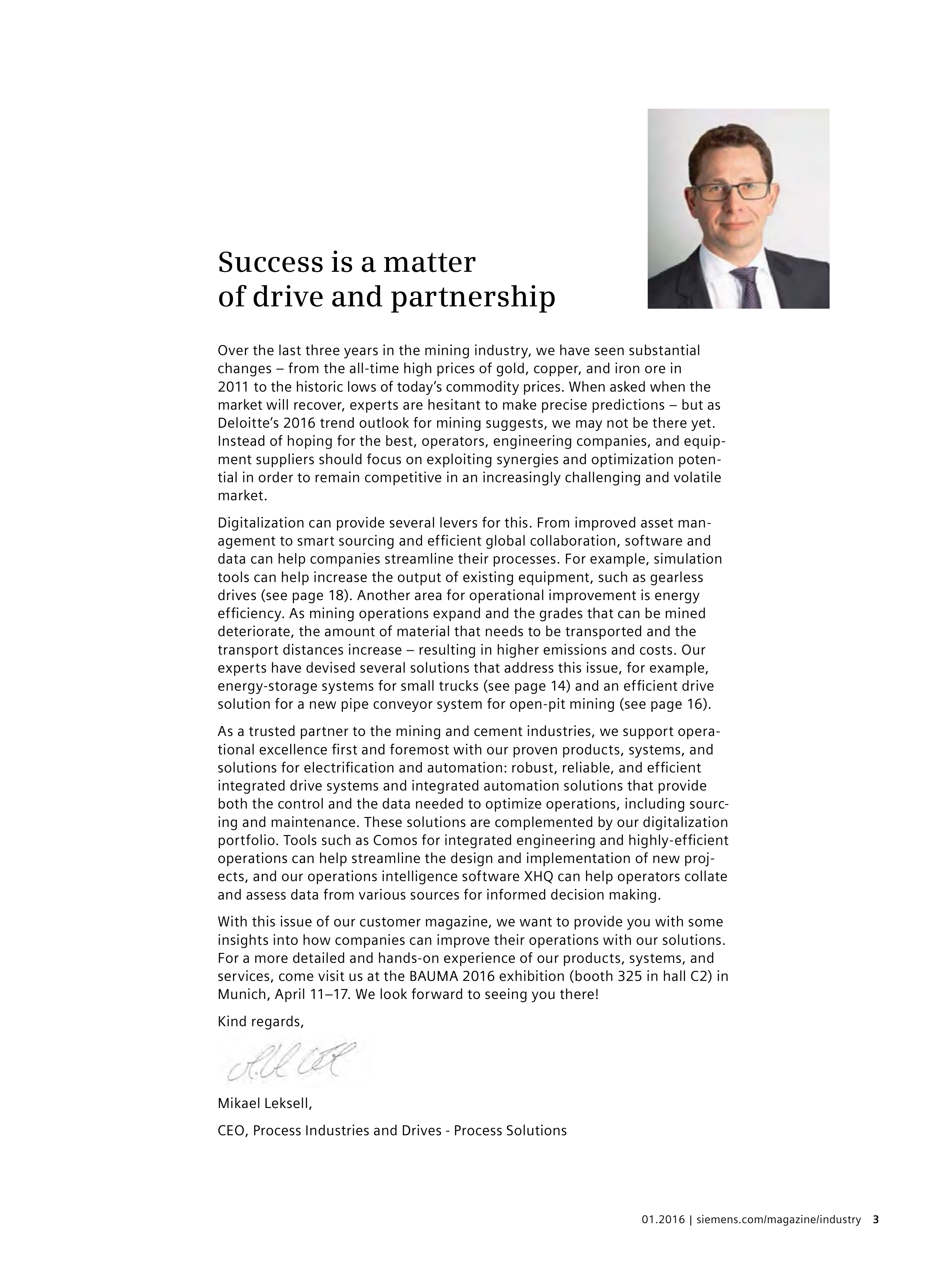 Siemens Mining Magazine — page 3