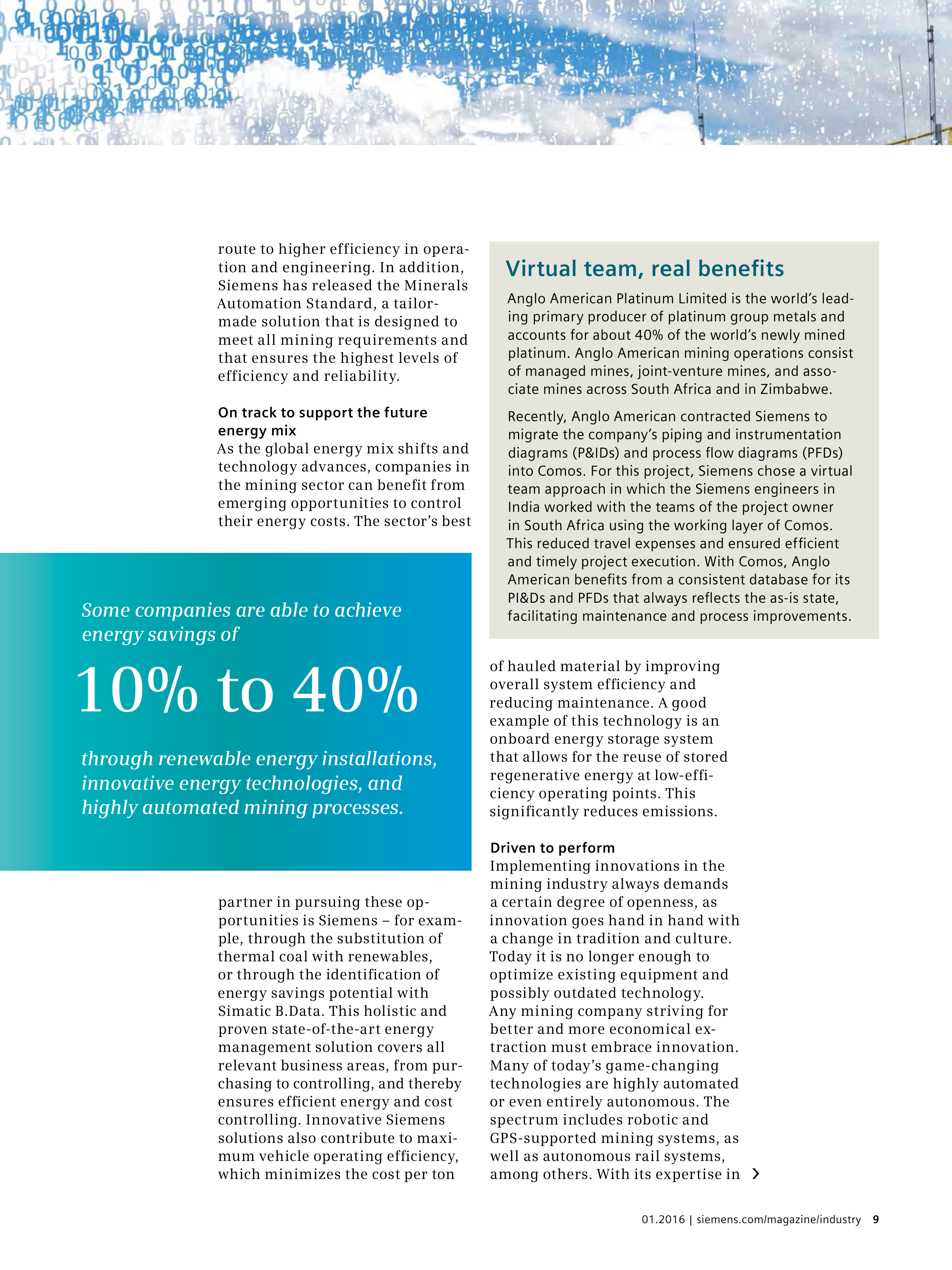 Siemens Mining Magazine — page 9