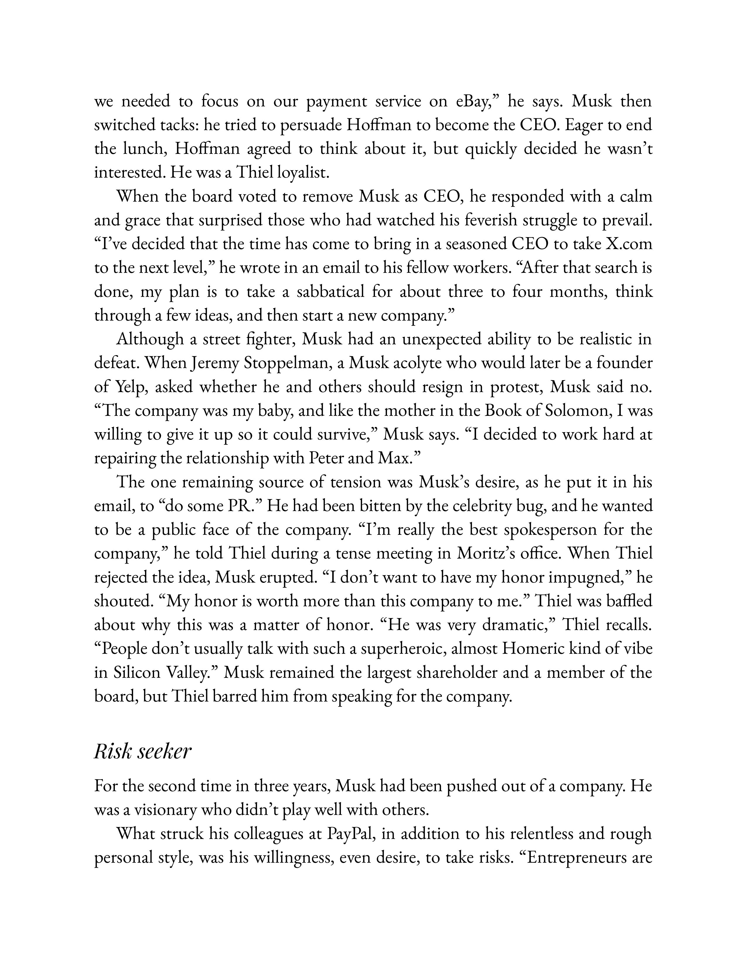 Simon & Schuster Elon Musk Biography by Walter Isaacson — page 113