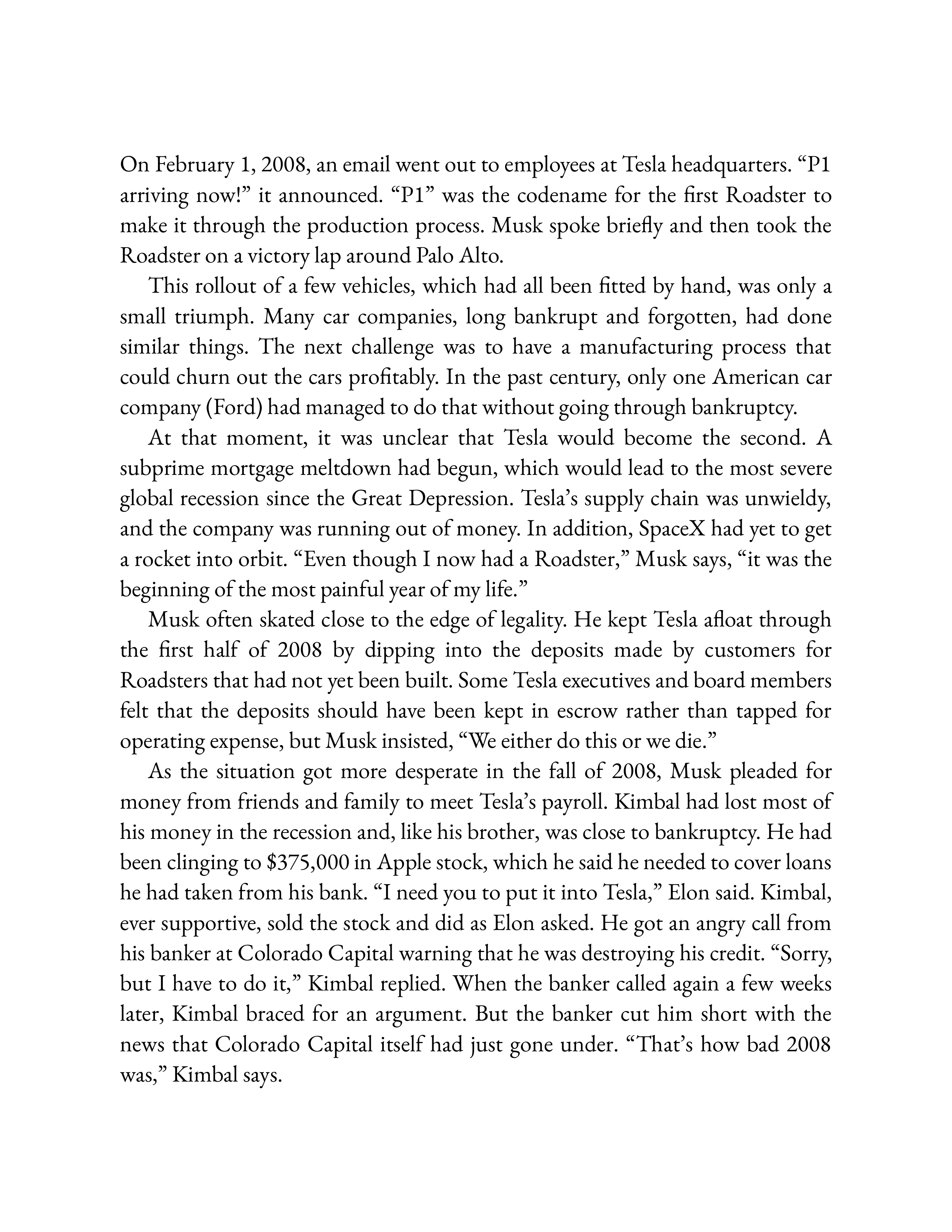 Simon & Schuster Elon Musk Biography by Walter Isaacson — page 220