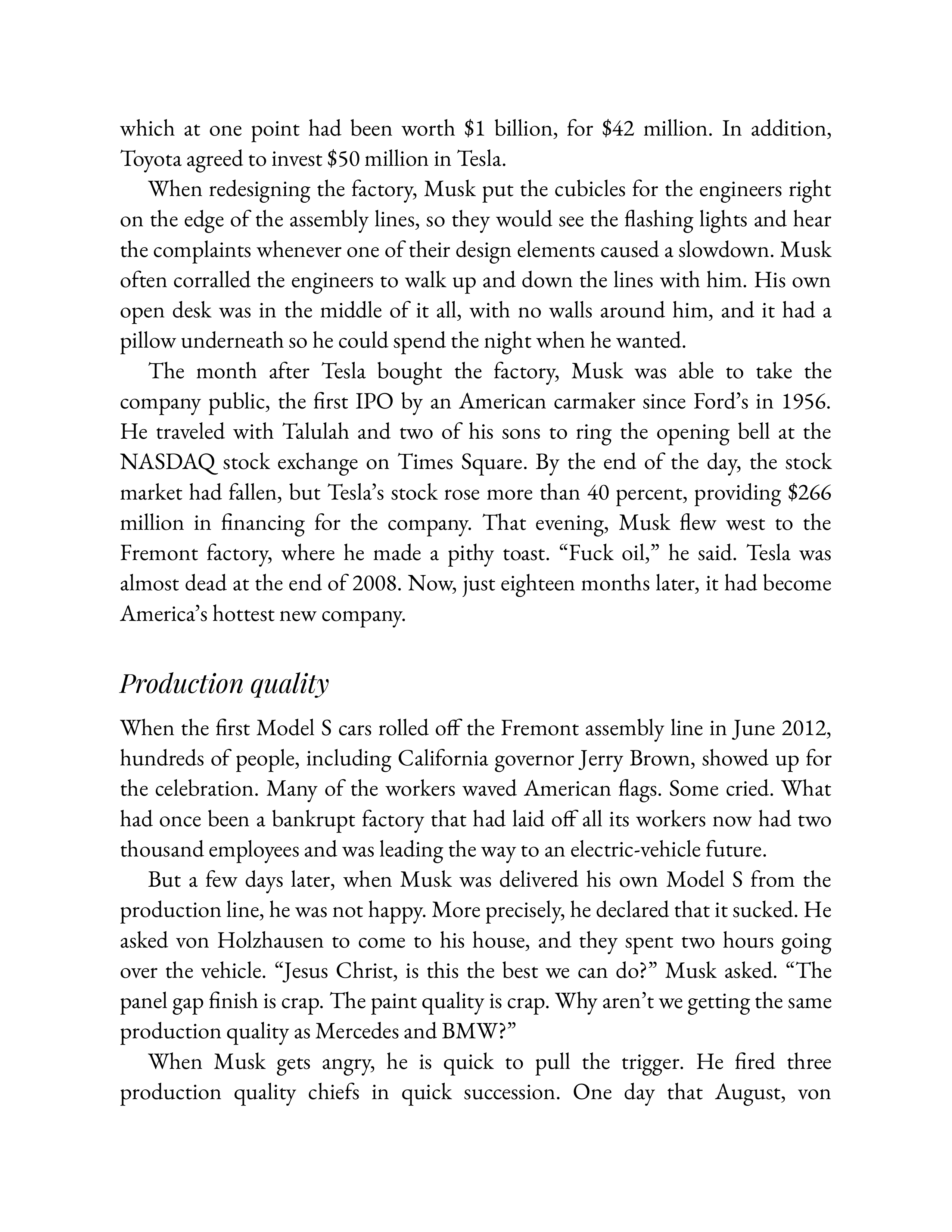 Simon & Schuster Elon Musk Biography by Walter Isaacson — page 268