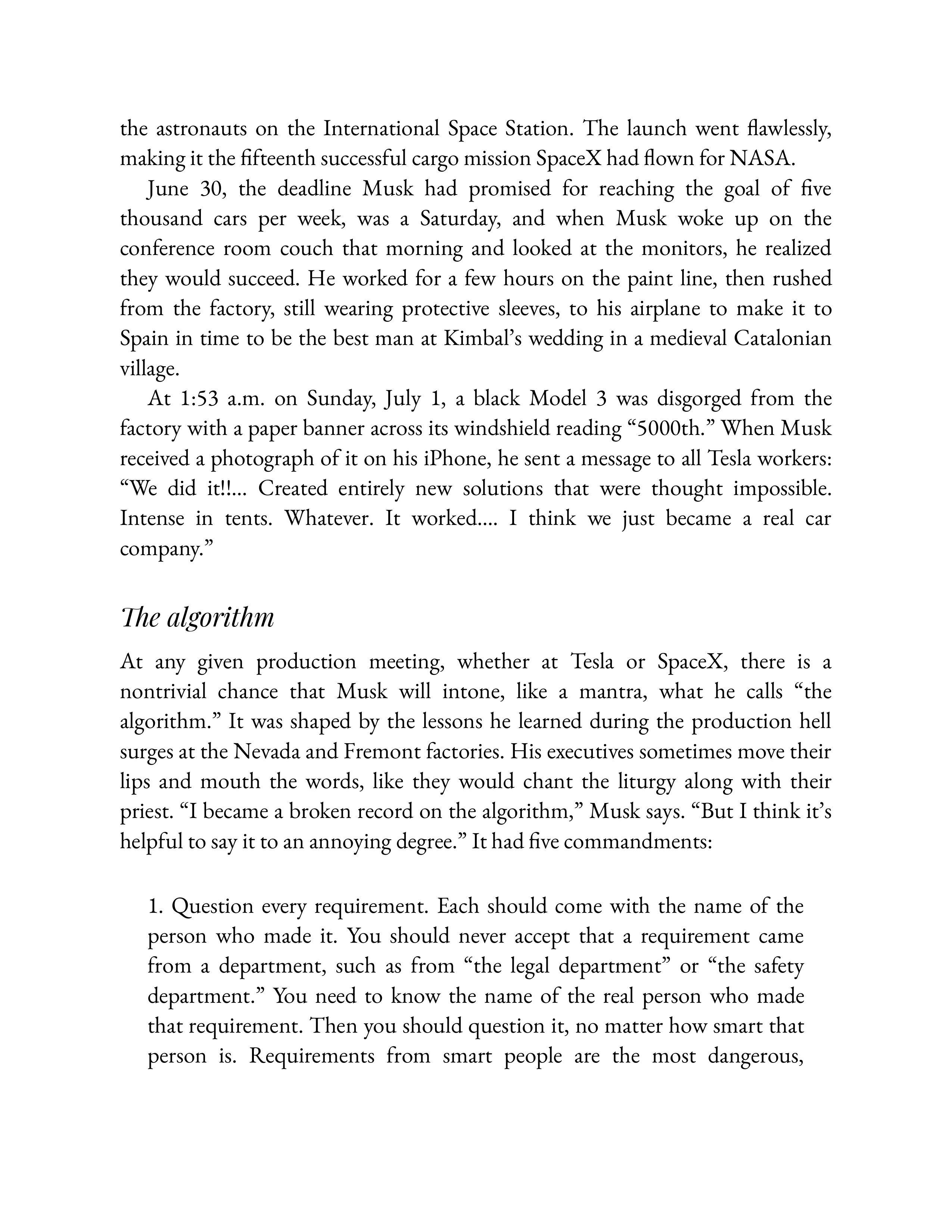 Simon & Schuster Elon Musk Biography by Walter Isaacson — page 341