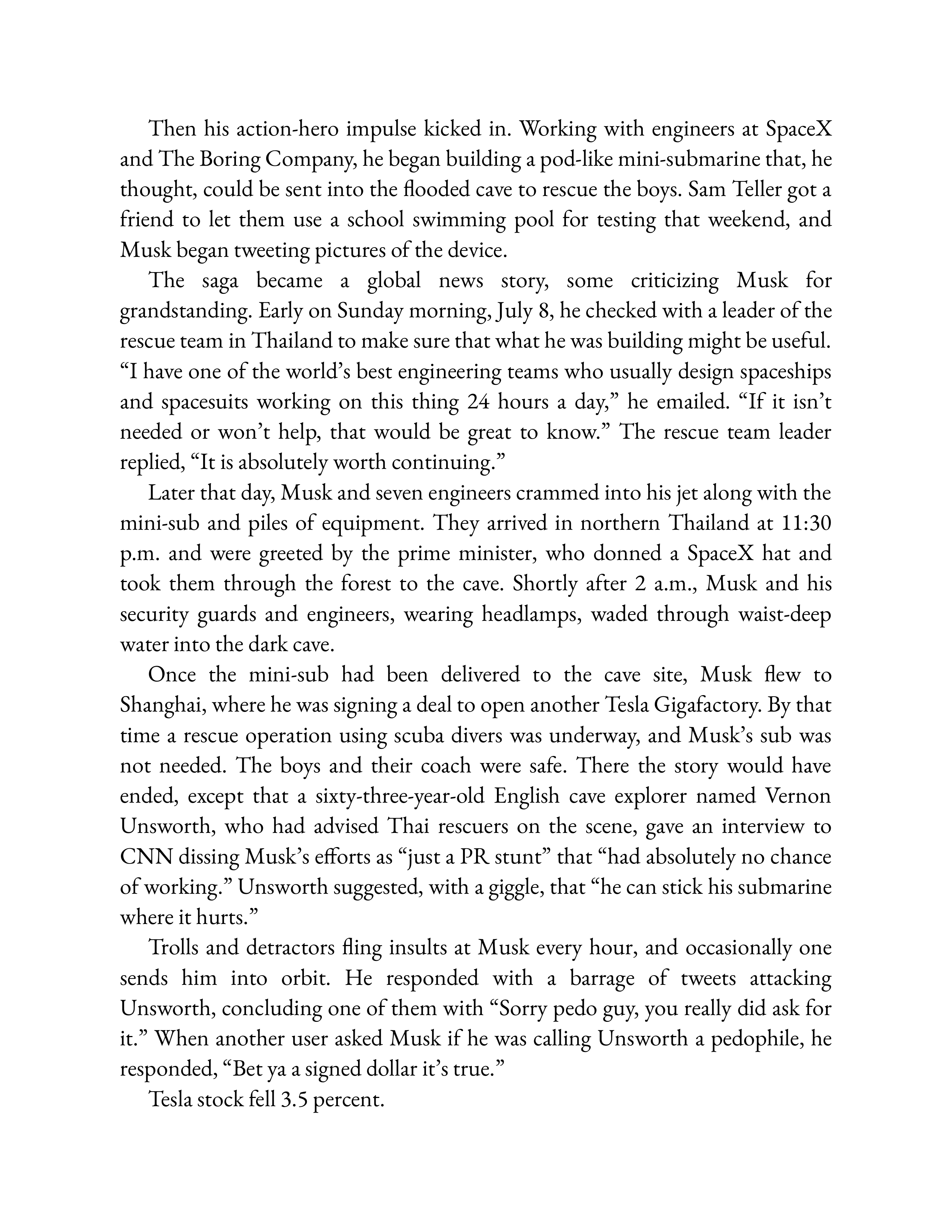 Simon & Schuster Elon Musk Biography by Walter Isaacson — page 350