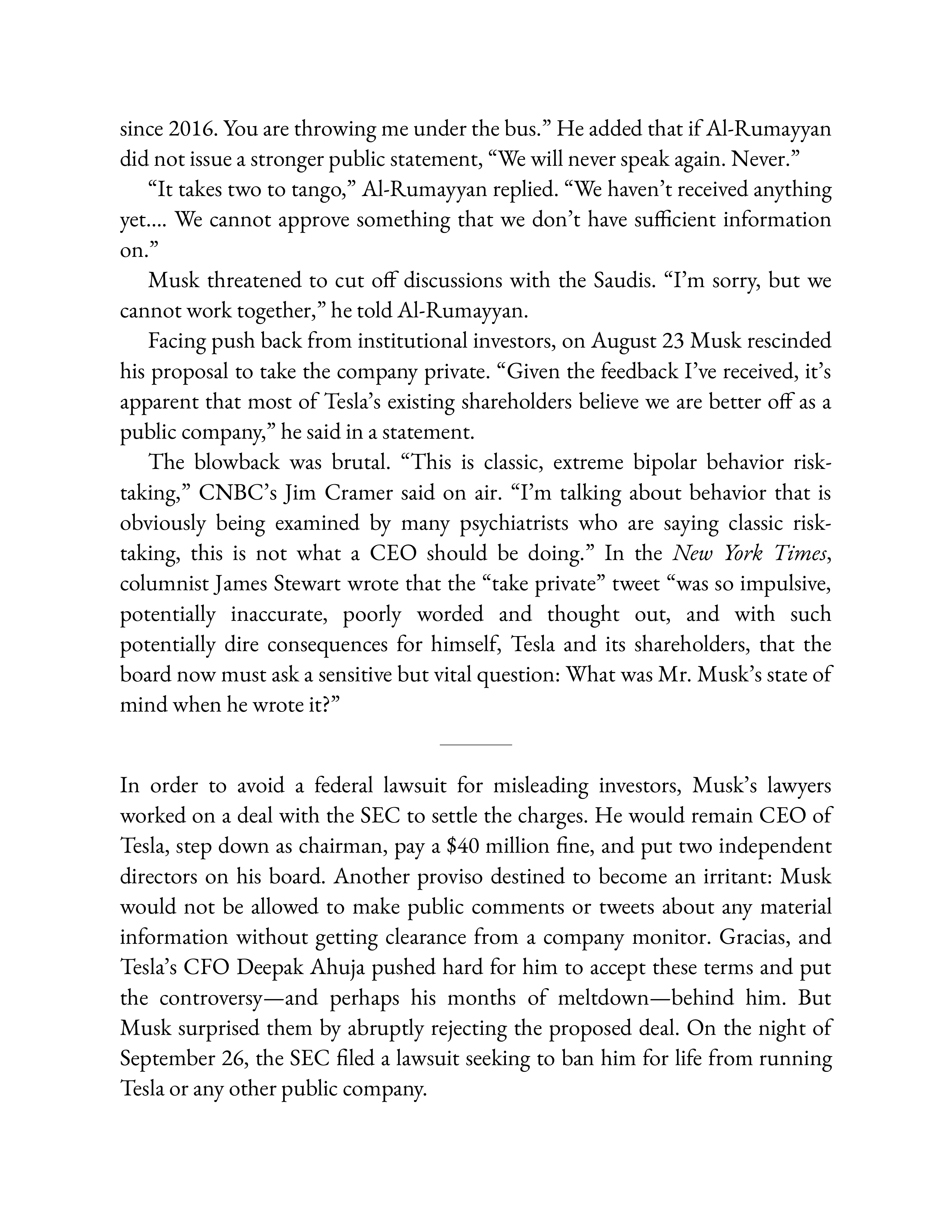 Simon & Schuster Elon Musk Biography by Walter Isaacson — page 354