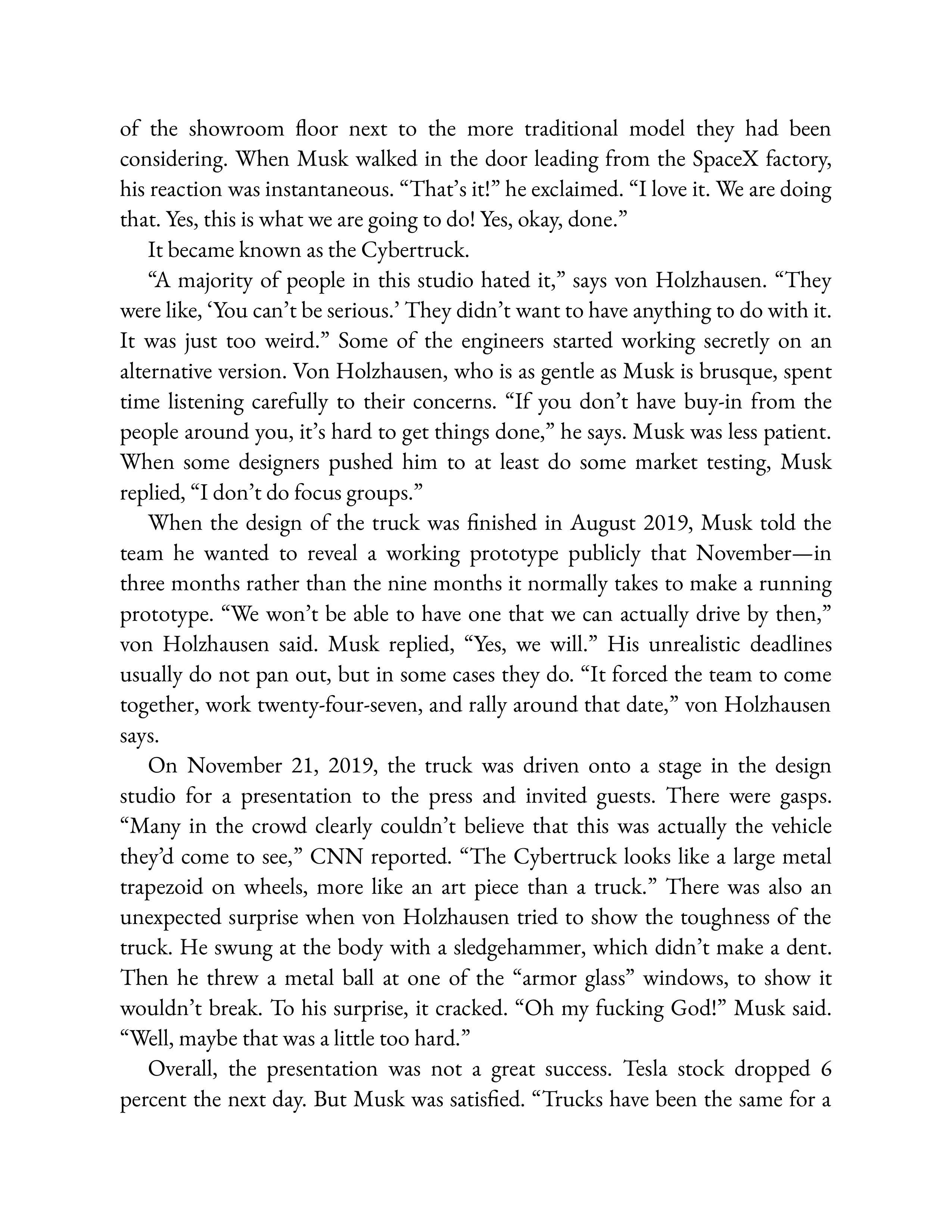 Simon & Schuster Elon Musk Biography by Walter Isaacson — page 385