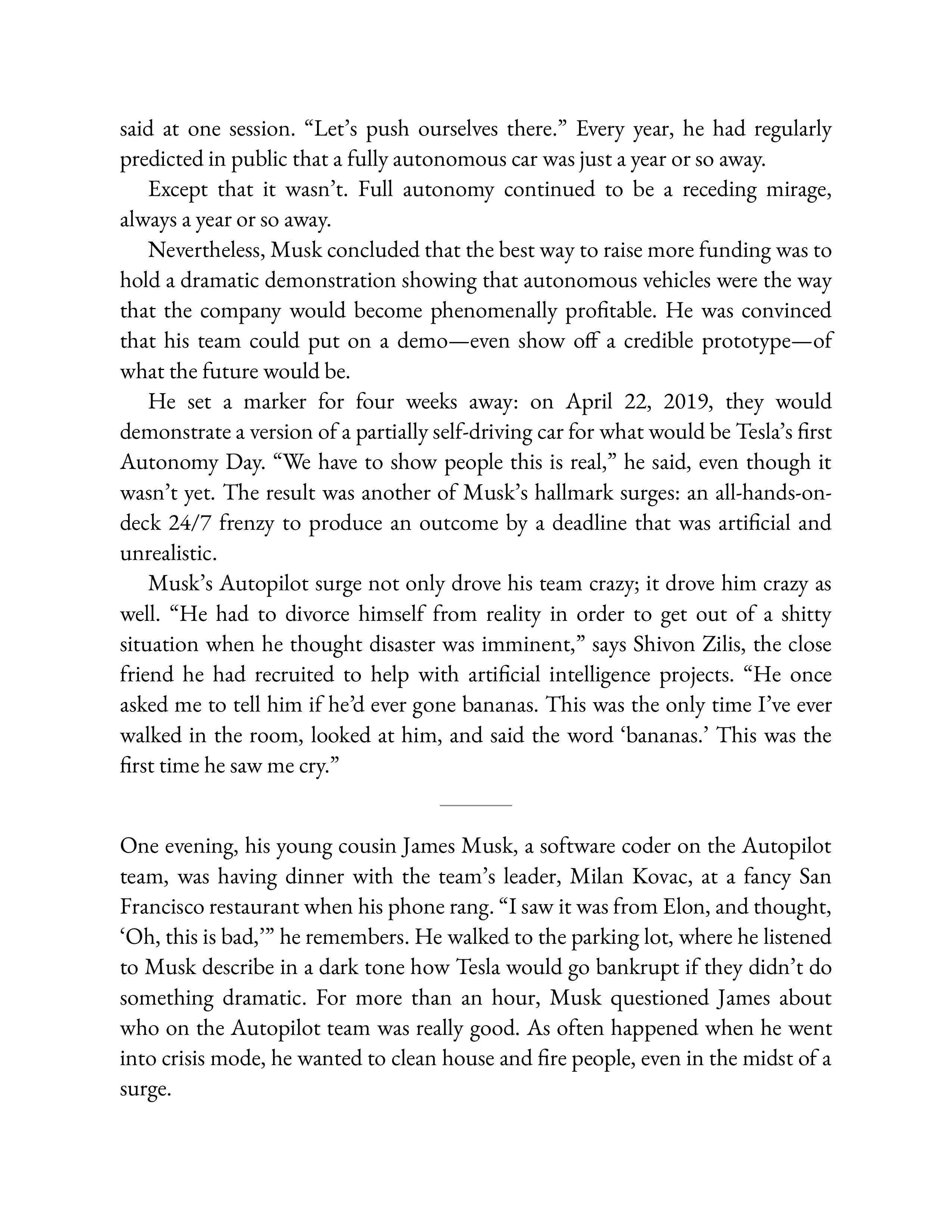 Simon & Schuster Elon Musk Biography by Walter Isaacson — page 399