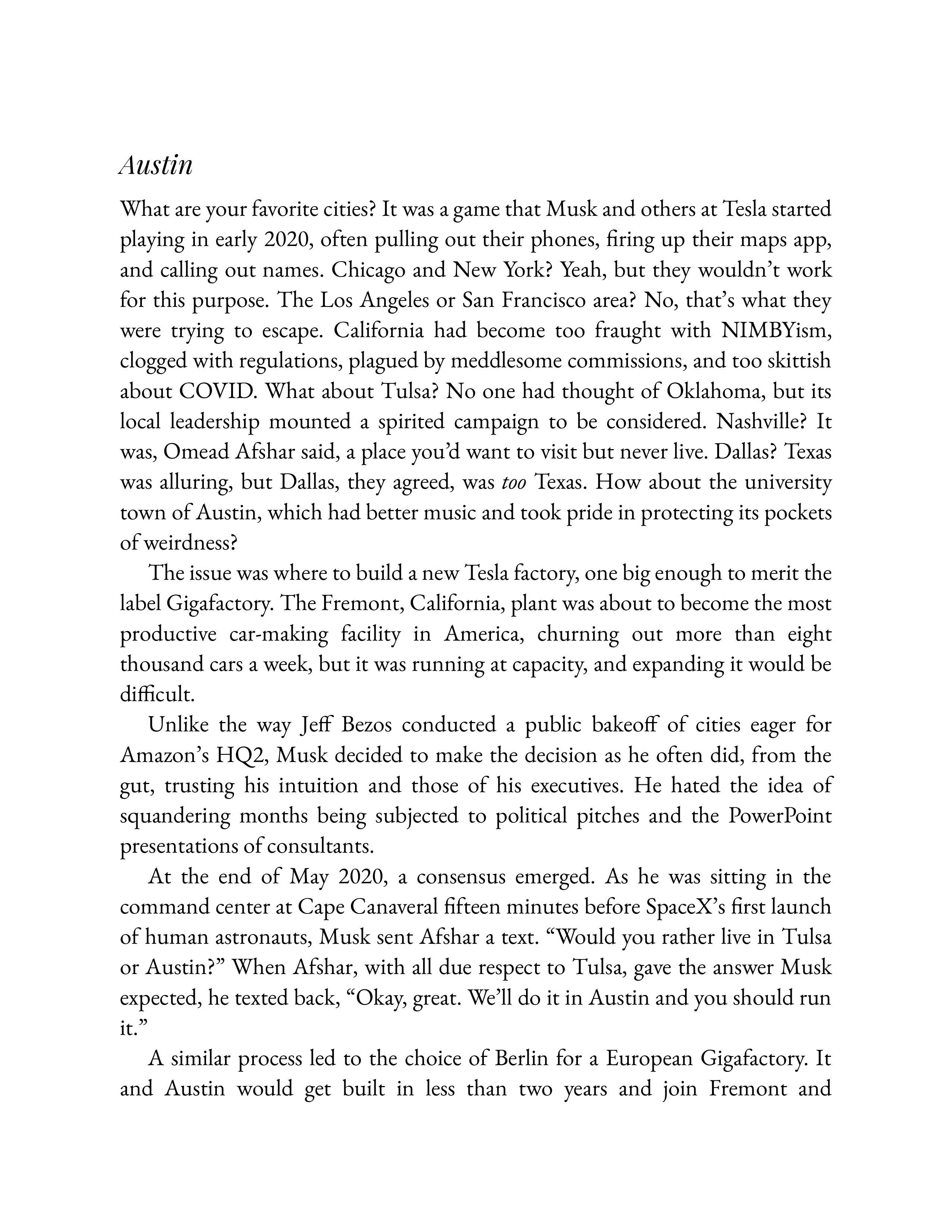 Simon & Schuster Elon Musk Biography by Walter Isaacson — page 403