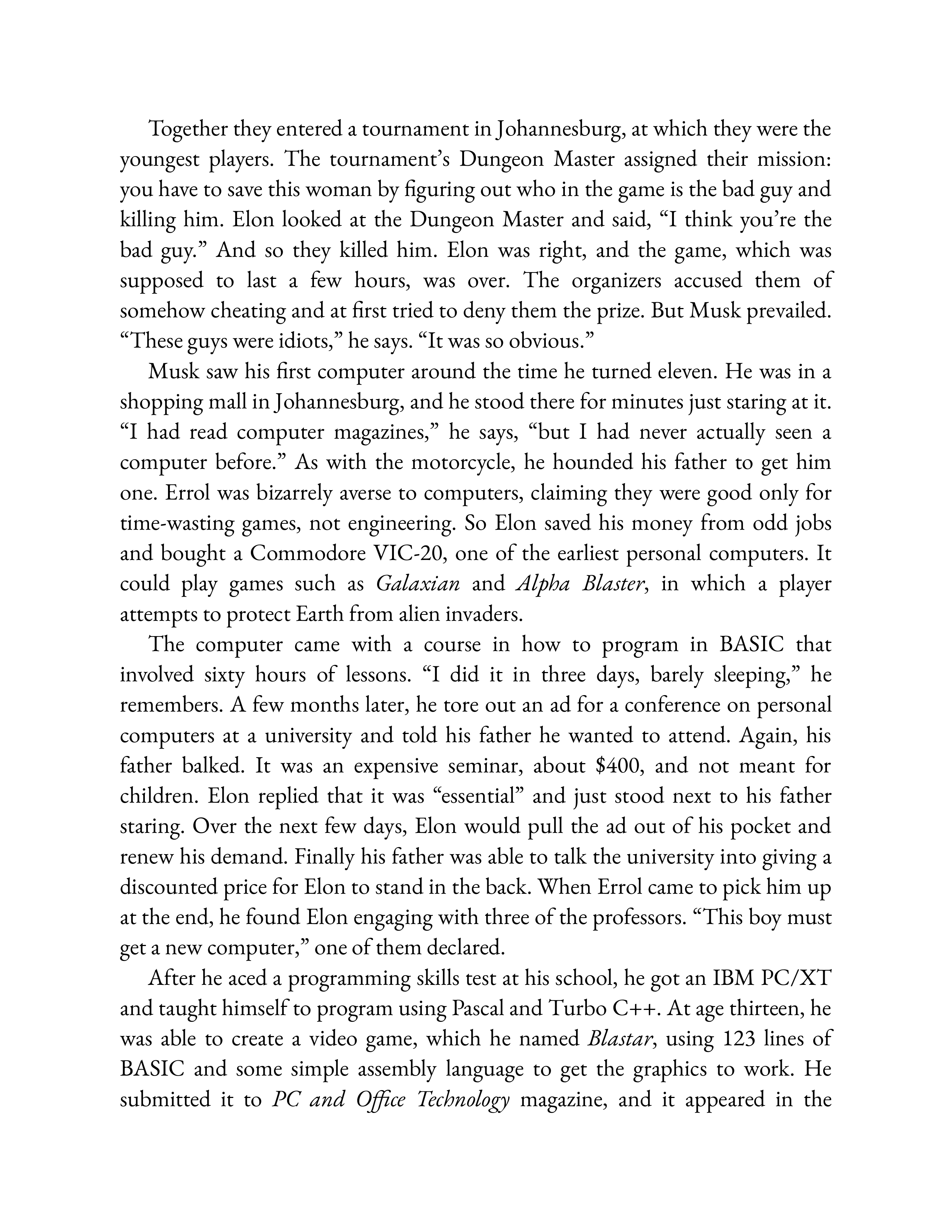 Simon & Schuster Elon Musk Biography by Walter Isaacson — page 52