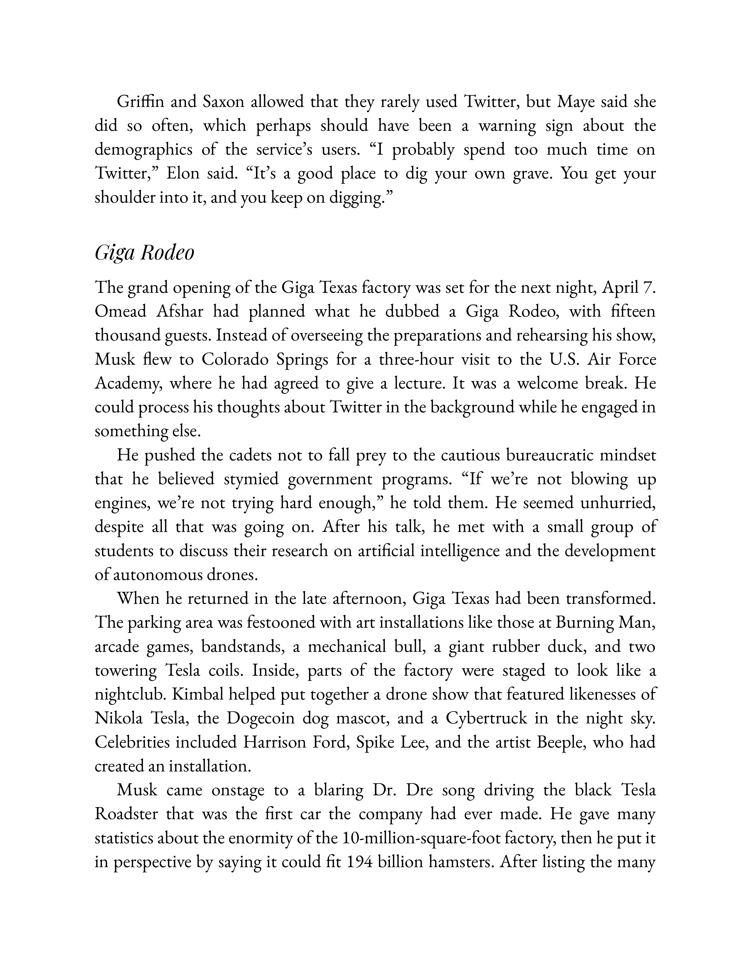 Simon & Schuster Elon Musk Biography by Walter Isaacson — page 536