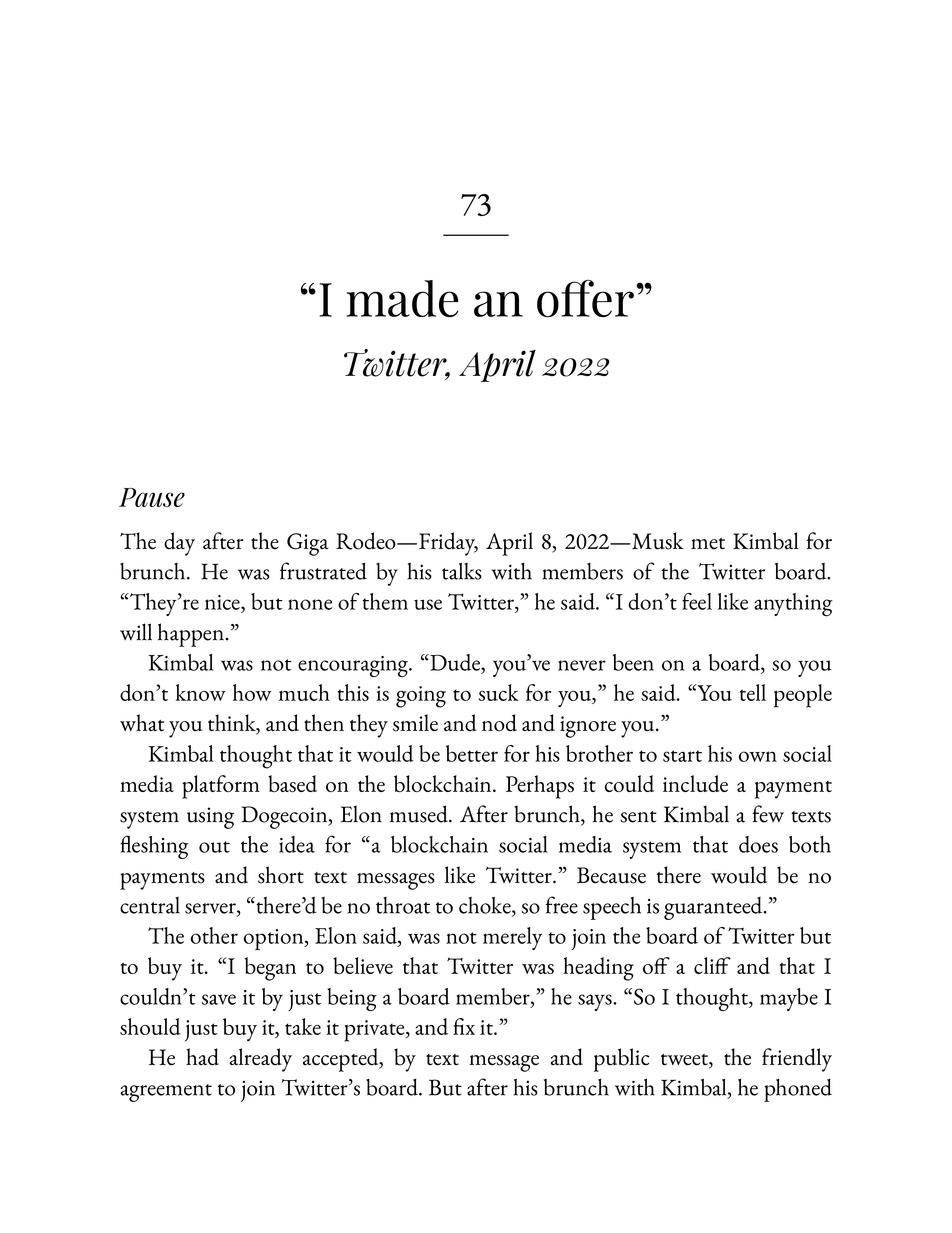 Simon & Schuster Elon Musk Biography by Walter Isaacson — page 538