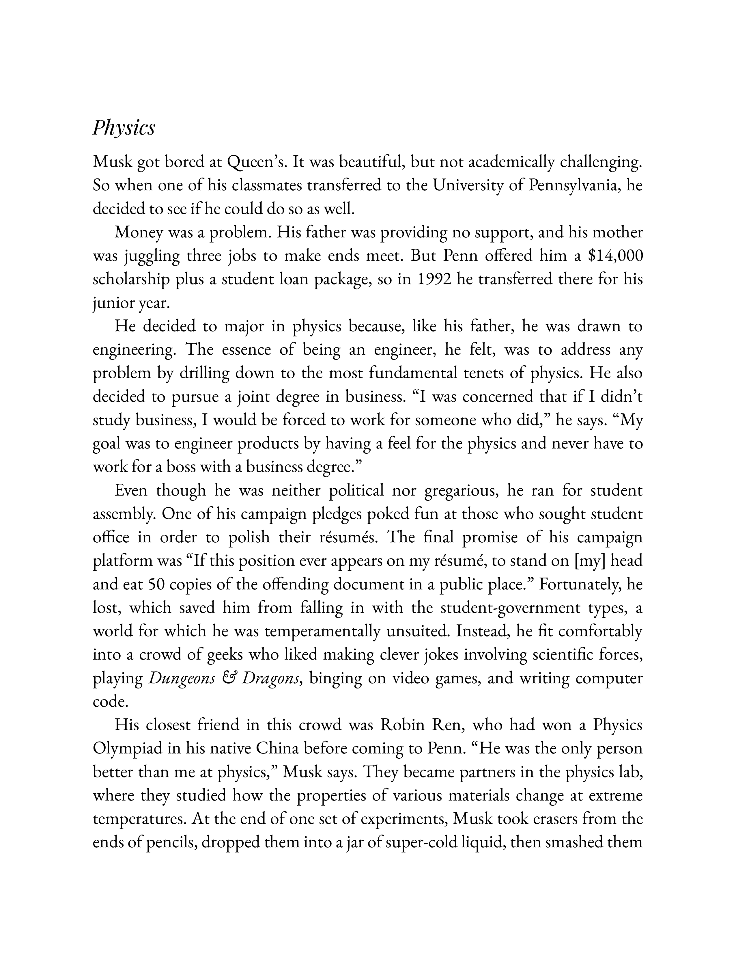 Simon & Schuster Elon Musk Biography by Walter Isaacson — page 73