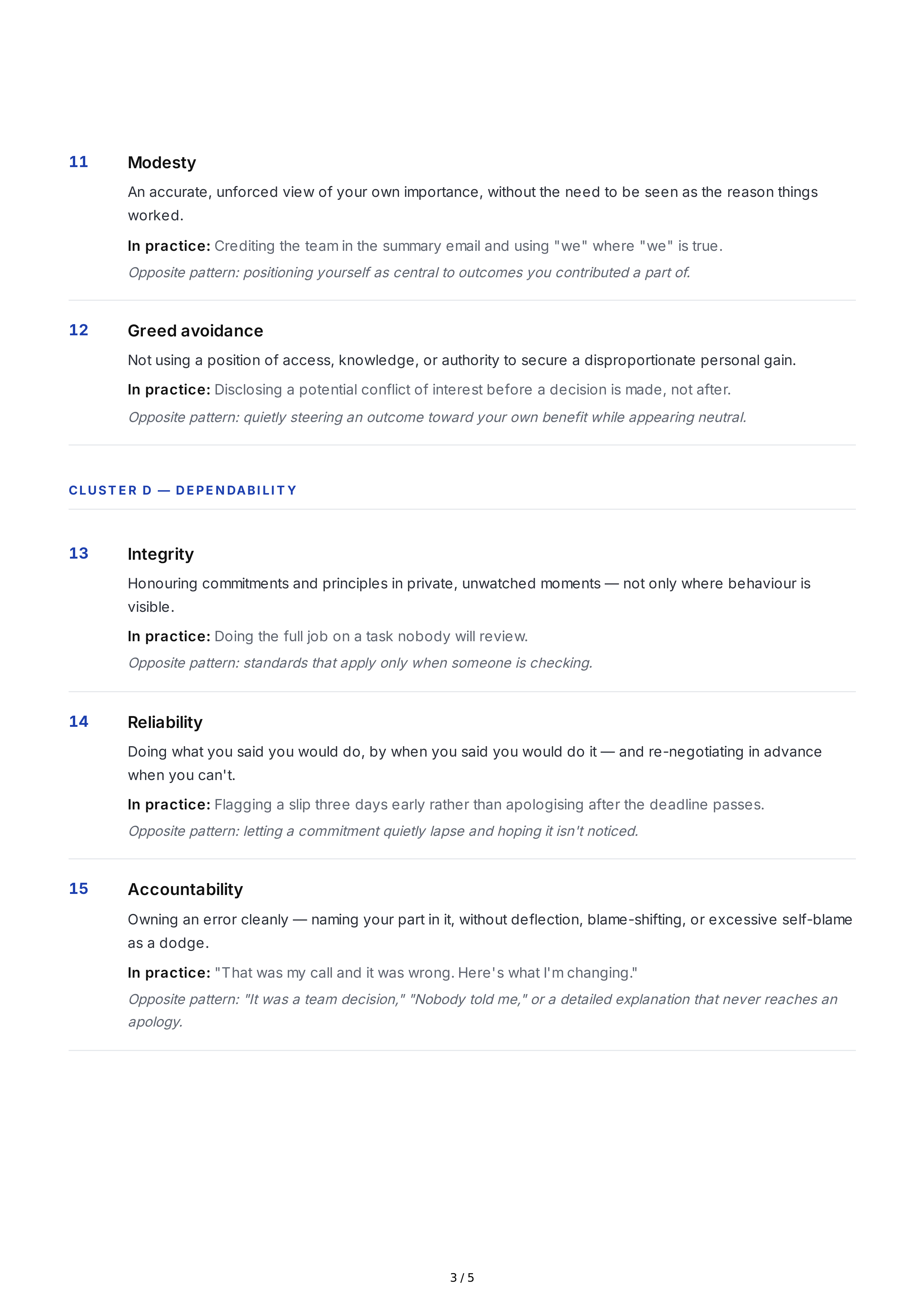 Sincerity Personality Traits — page 3