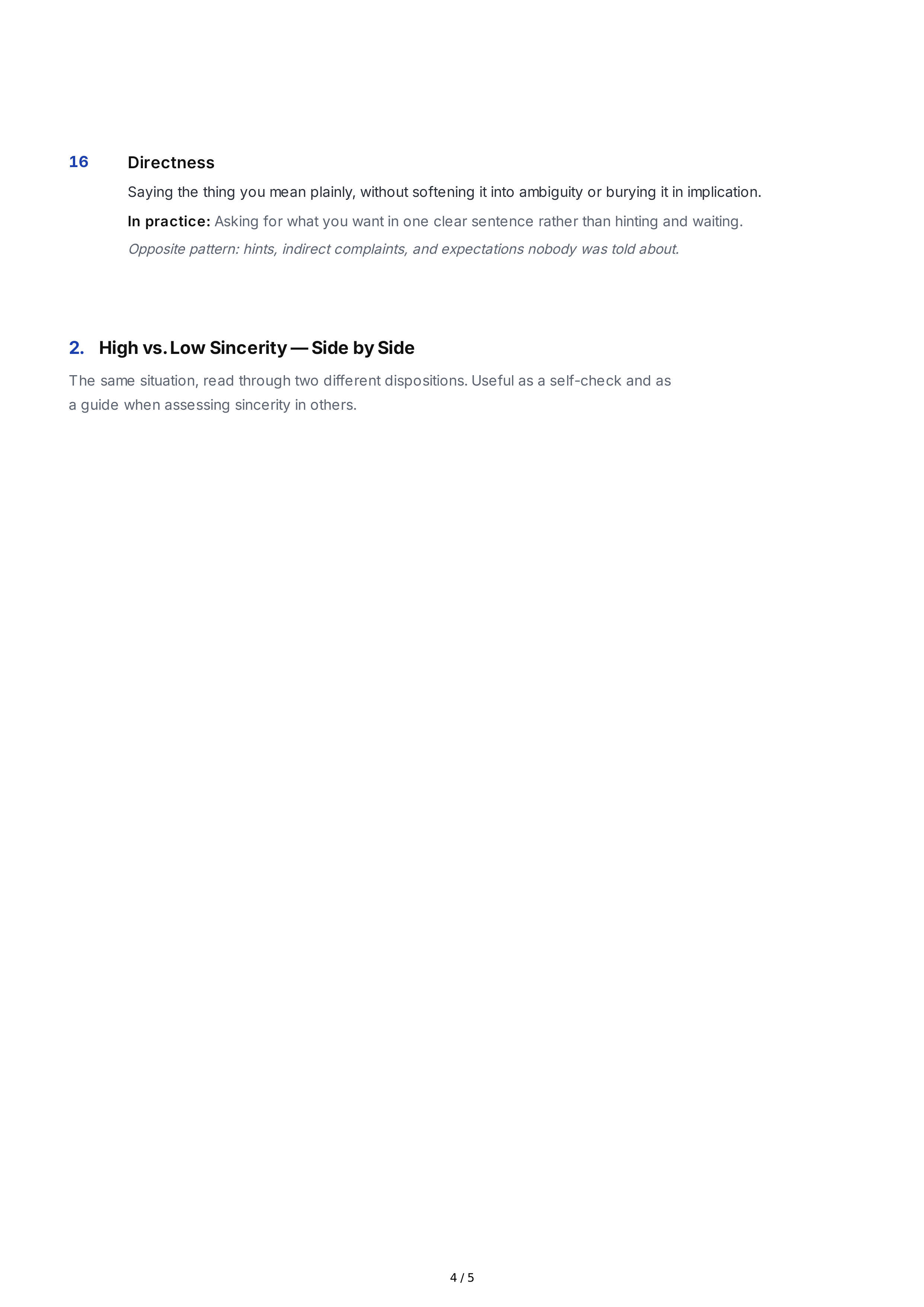 Sincerity Personality Traits — page 4