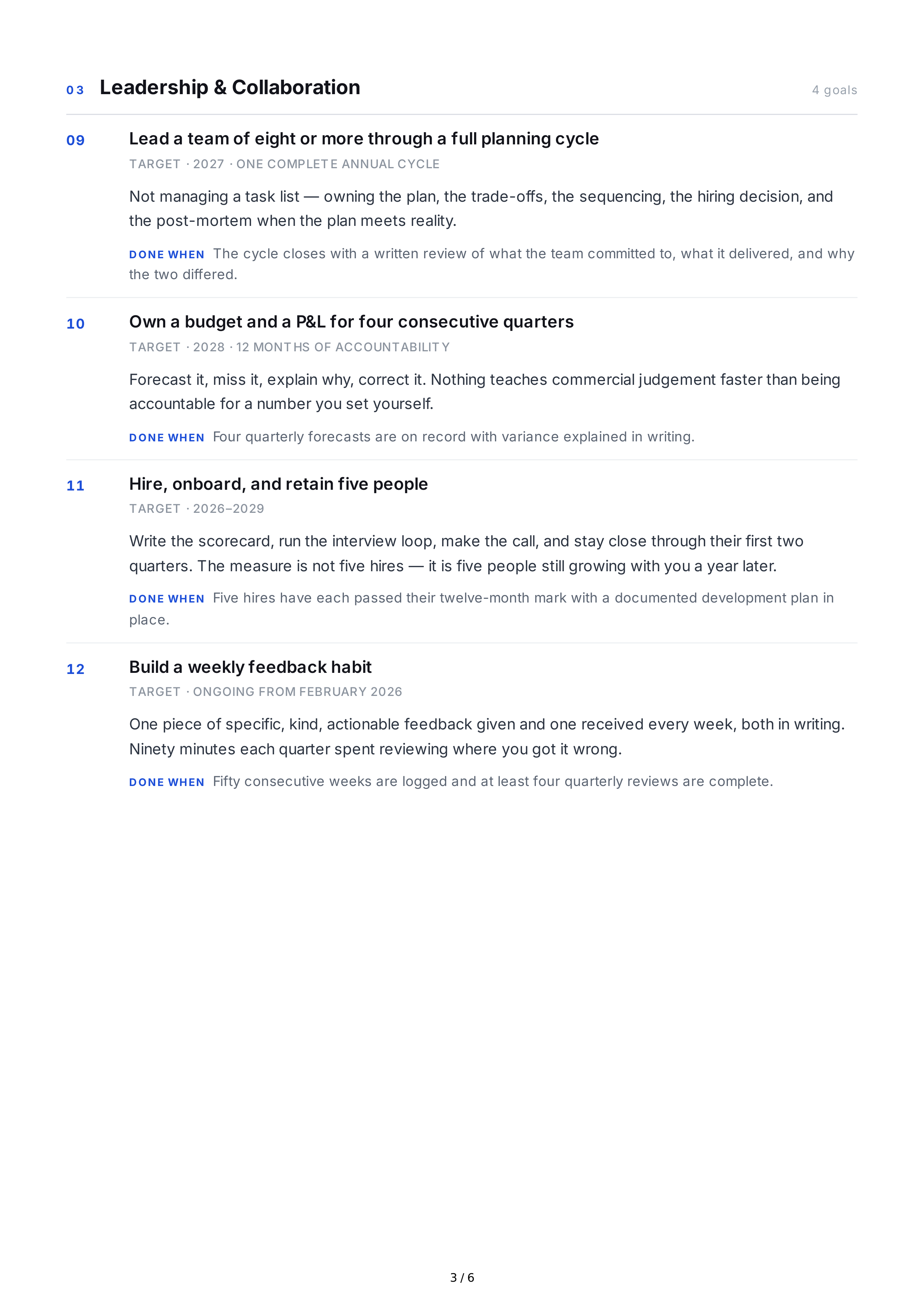 Skill Development Life Goals — page 3