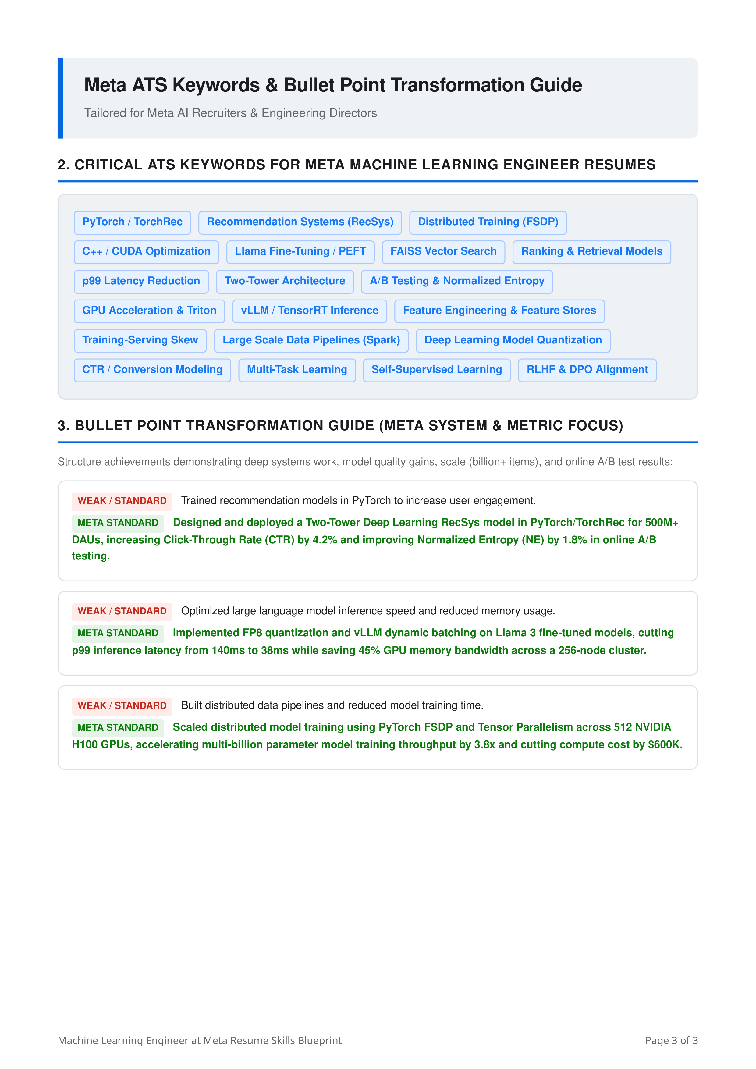 Skills to Put on Resume for Machine Learning Engineer at Meta — page 3