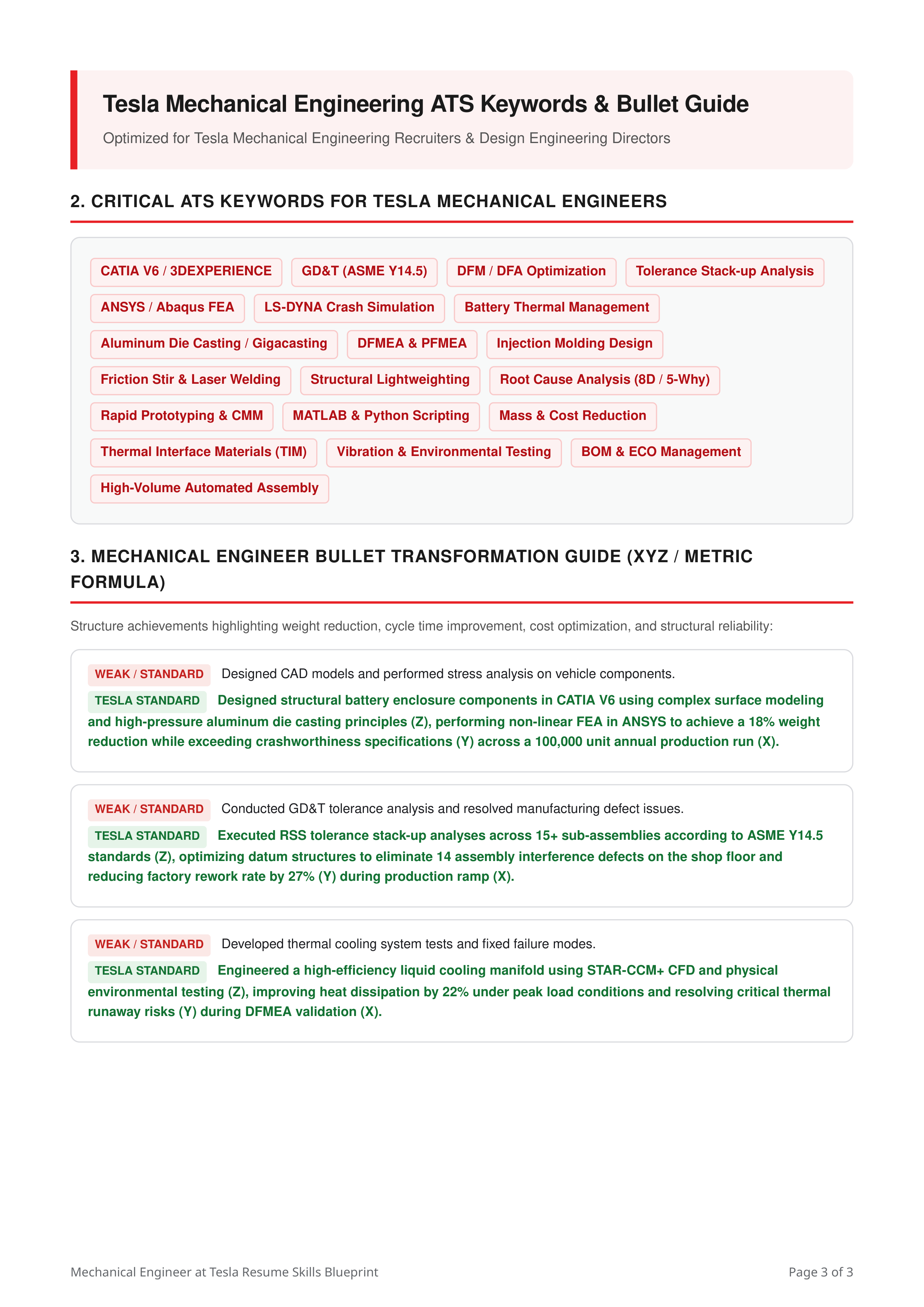 Skills to Put on Resume for Mechanical Engineer at Tesla — page 3