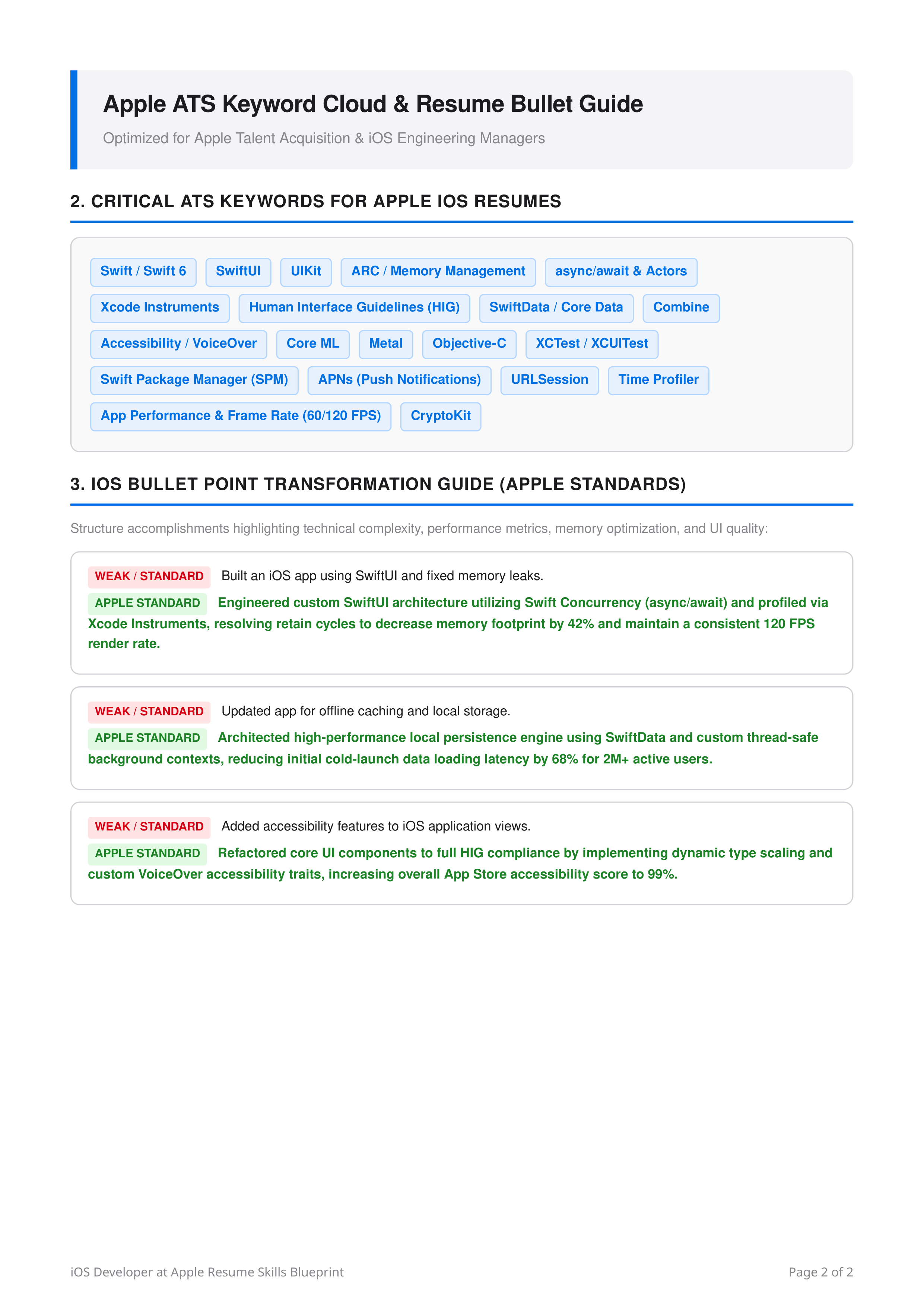 Skills to Put on Resume for iOS Developer at Apple — page 2