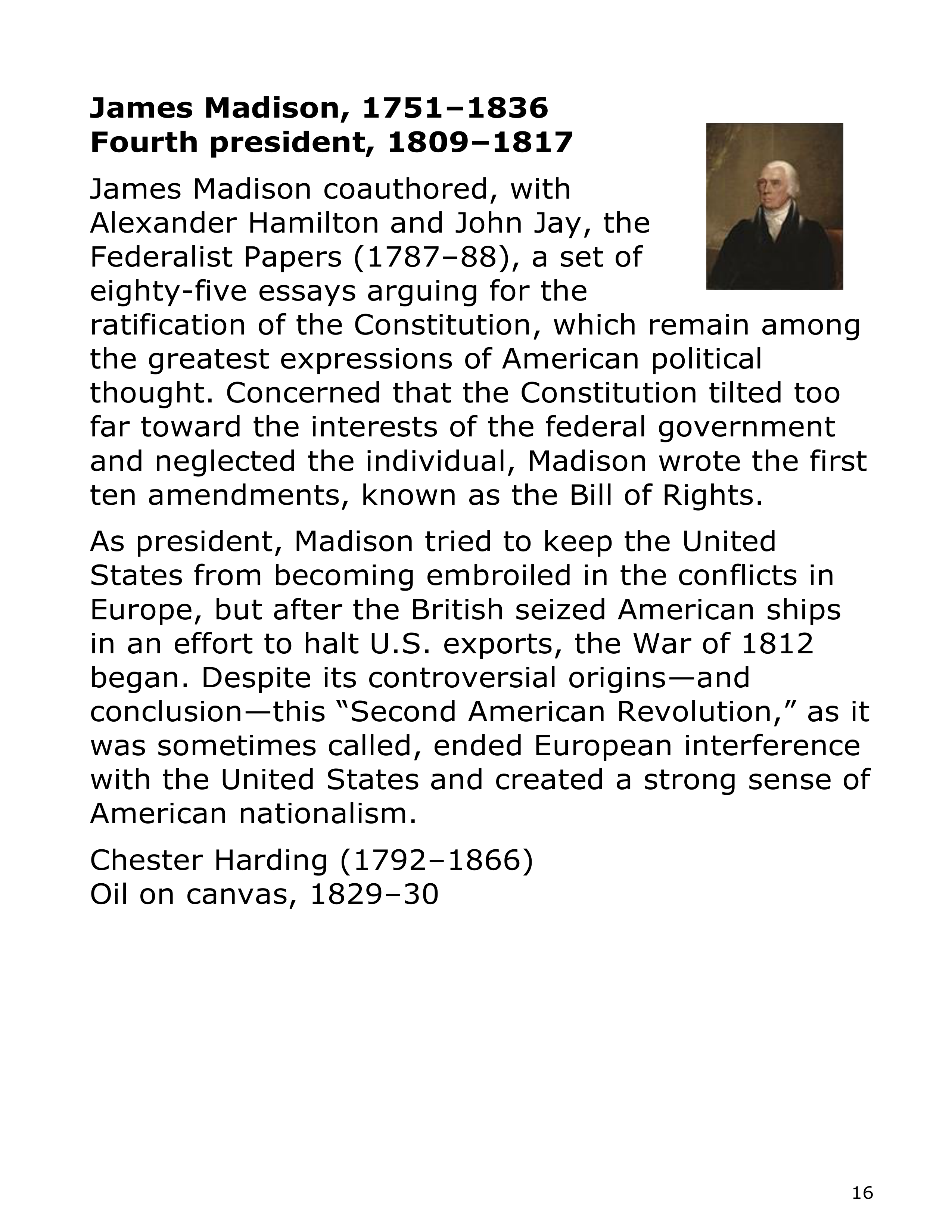 Smithsonian Institution America’s Presidents Biography — page 16