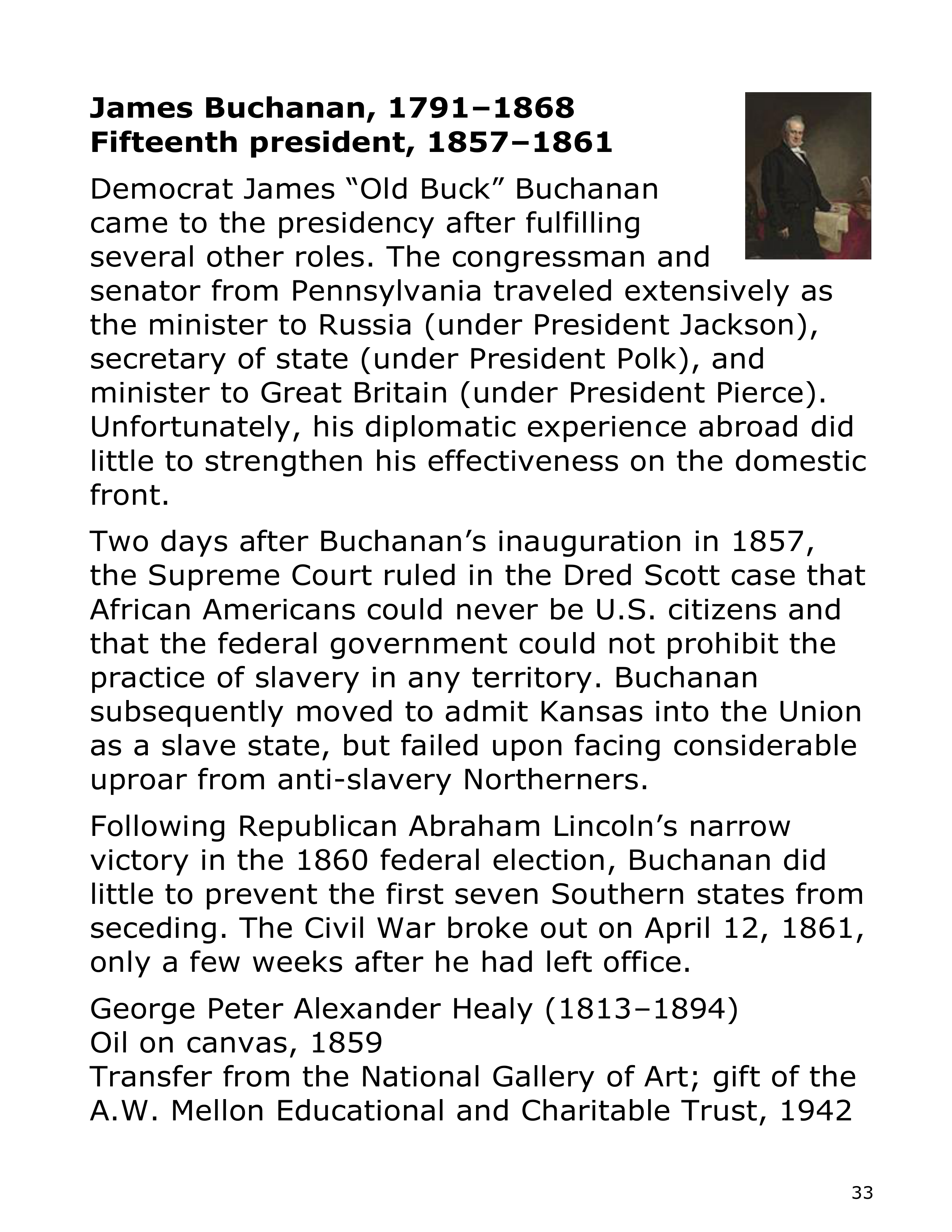 Smithsonian Institution America’s Presidents Biography — page 33