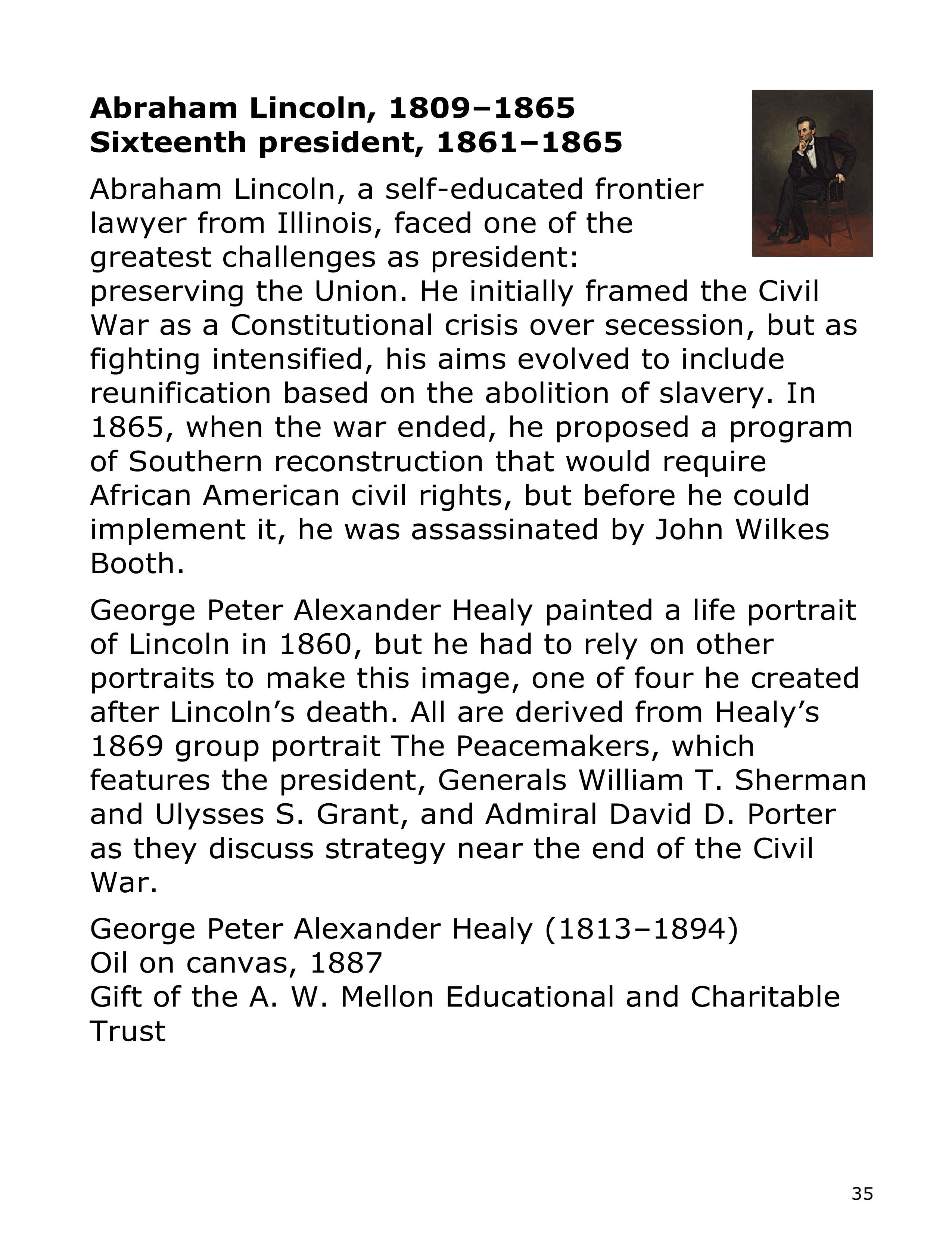 Smithsonian Institution America’s Presidents Biography — page 35