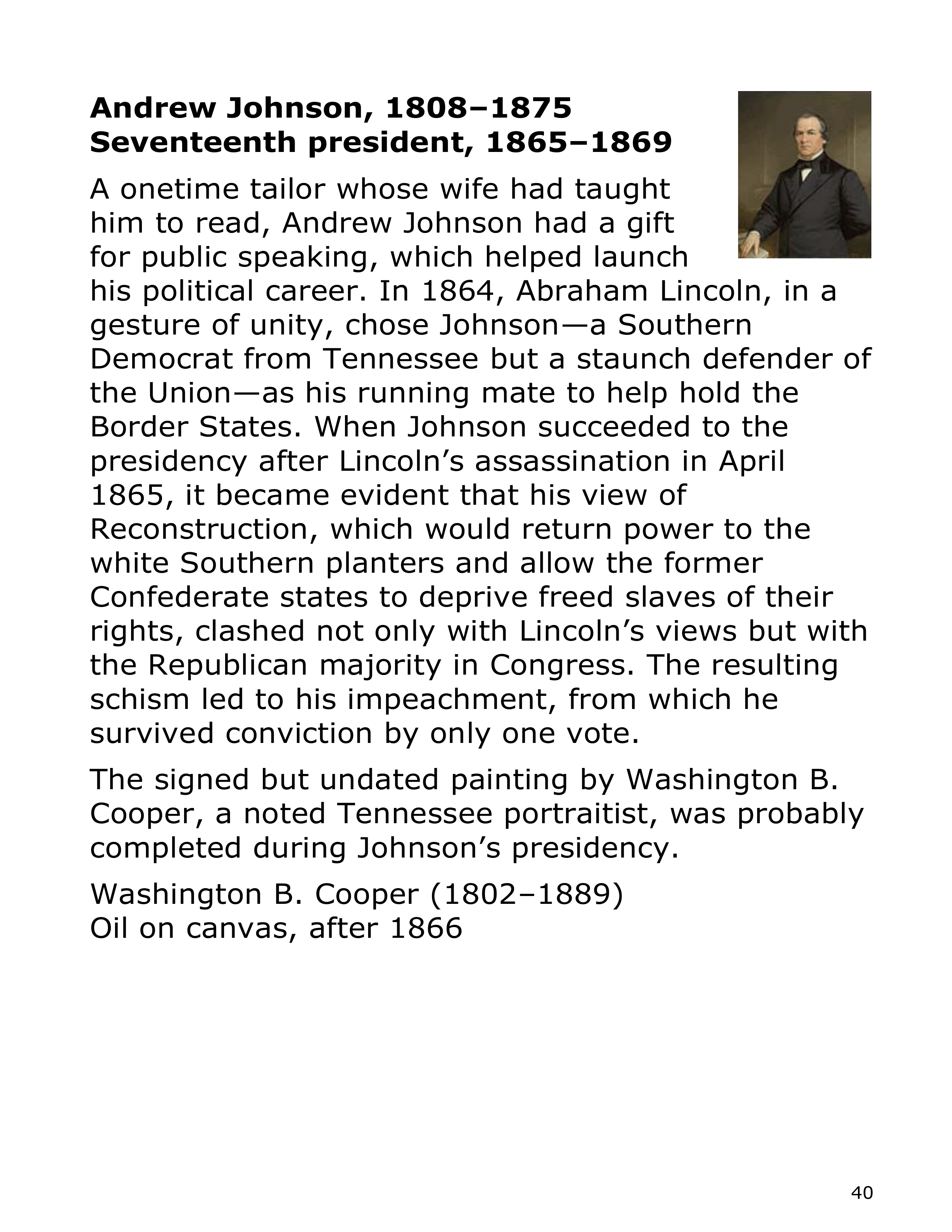 Smithsonian Institution America’s Presidents Biography — page 40