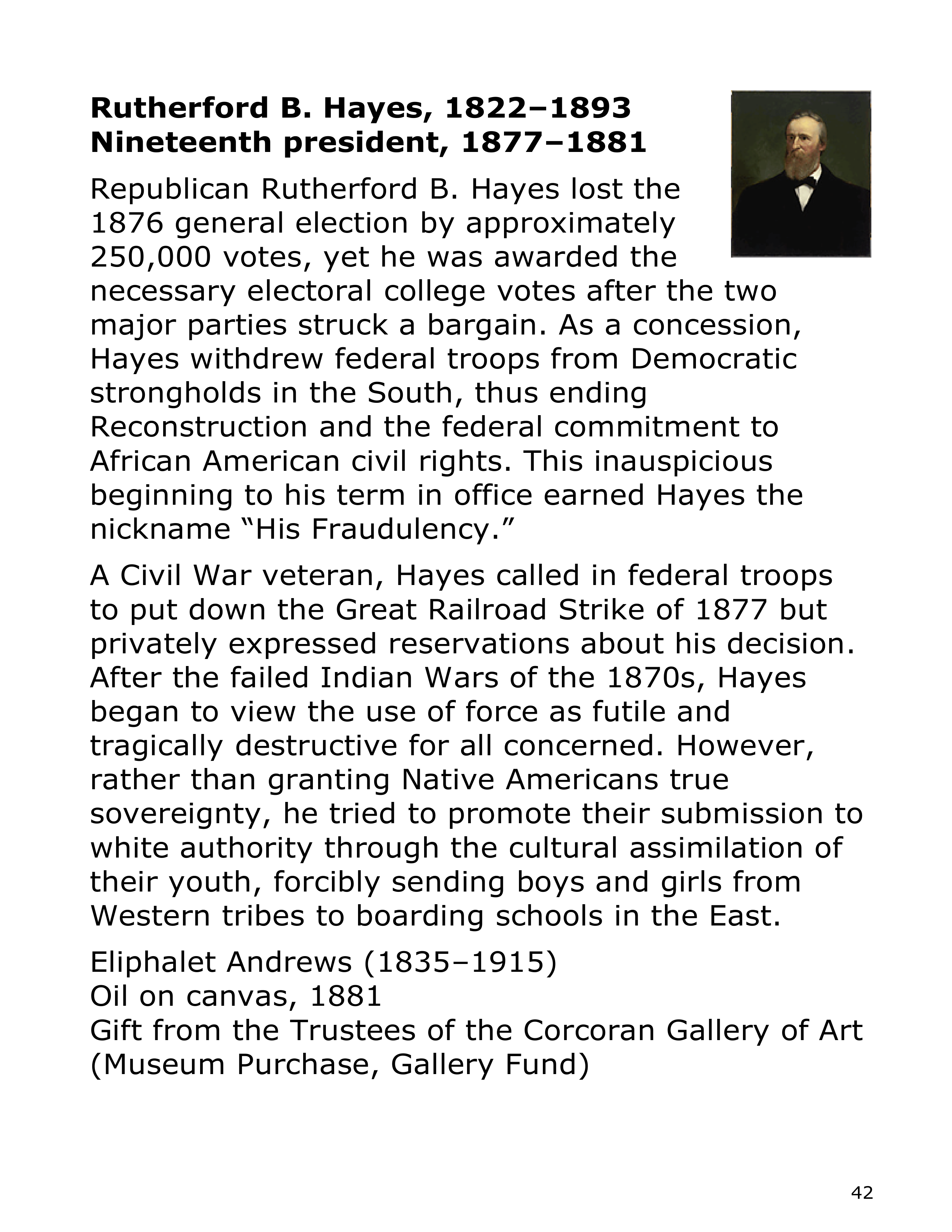 Smithsonian Institution America’s Presidents Biography — page 42