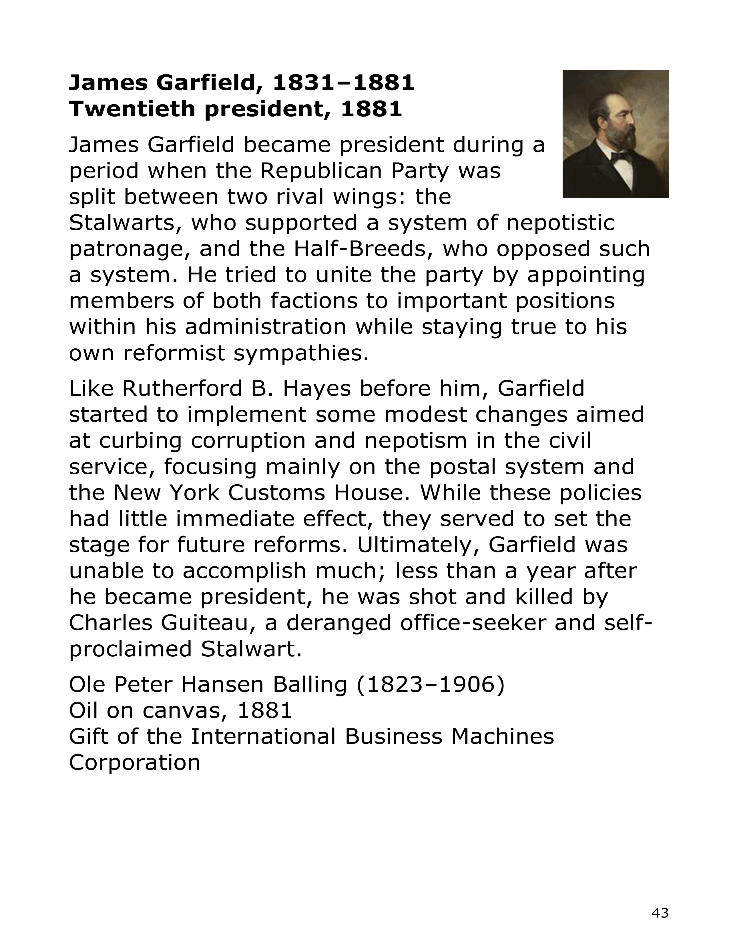 Smithsonian Institution America’s Presidents Biography — page 43