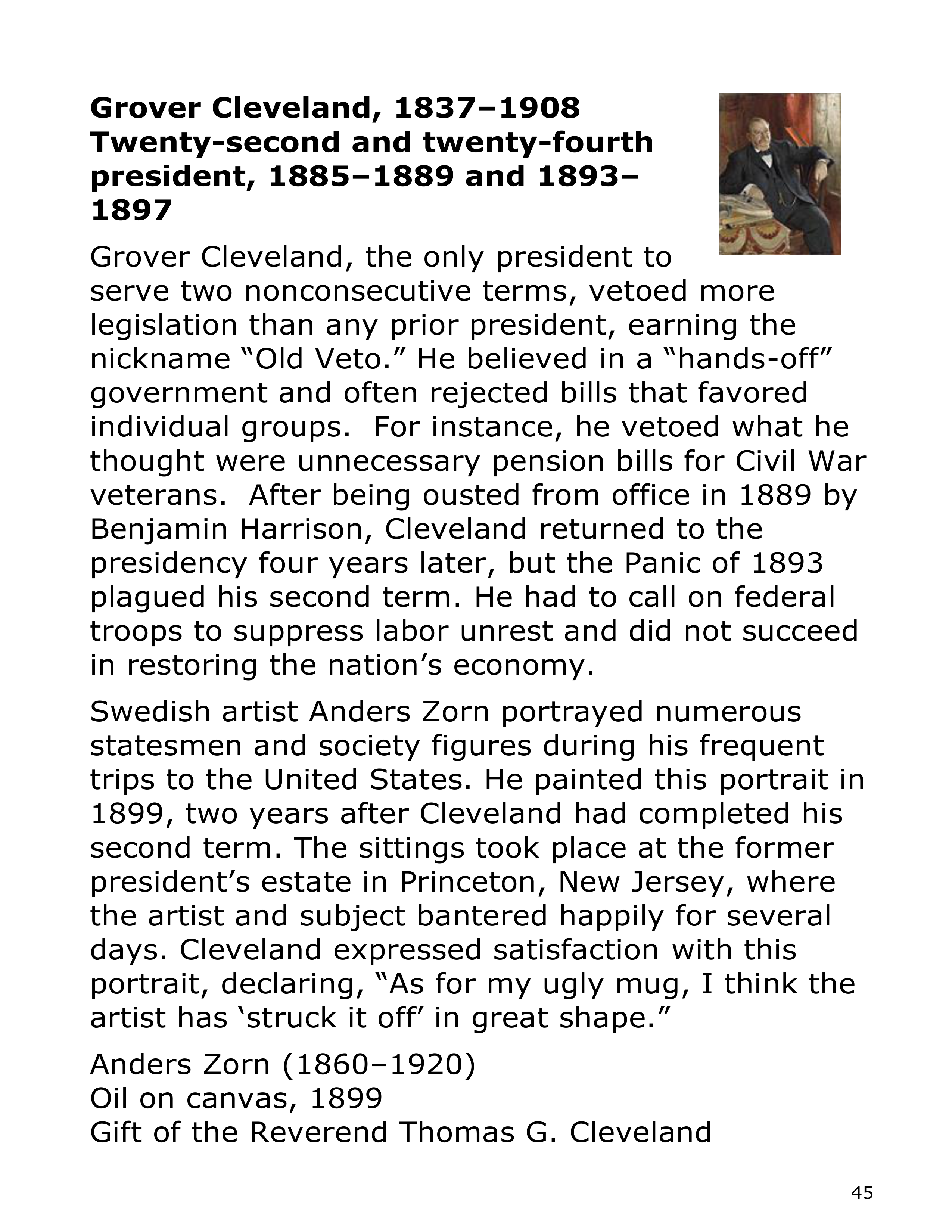 Smithsonian Institution America’s Presidents Biography — page 45