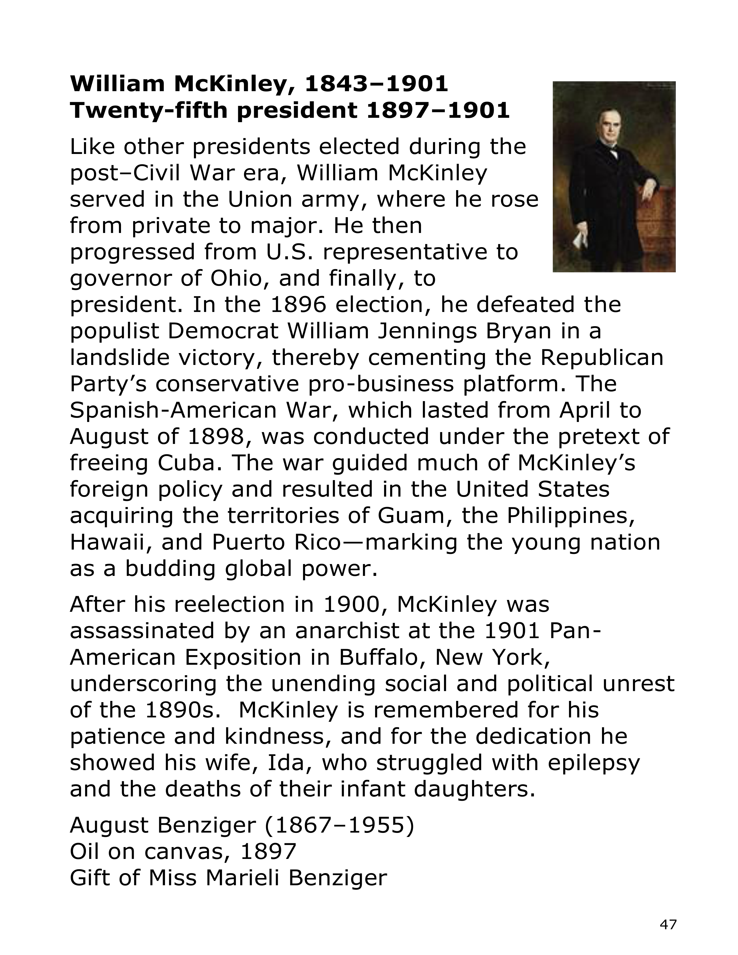 Smithsonian Institution America’s Presidents Biography — page 47