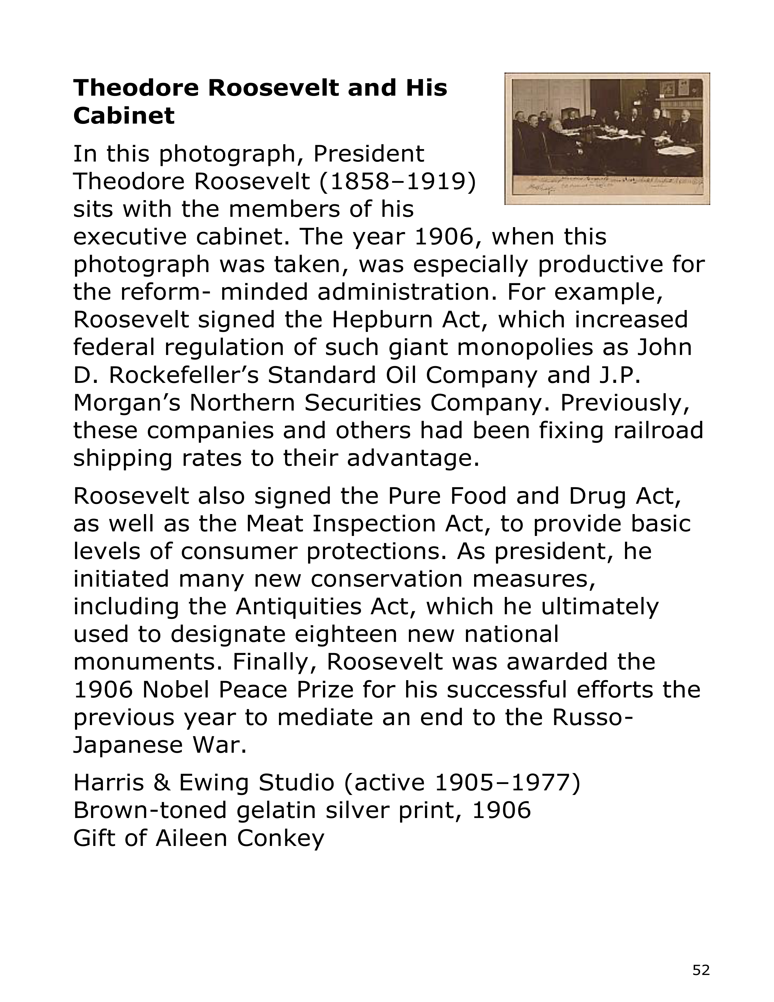 Smithsonian Institution America’s Presidents Biography — page 52
