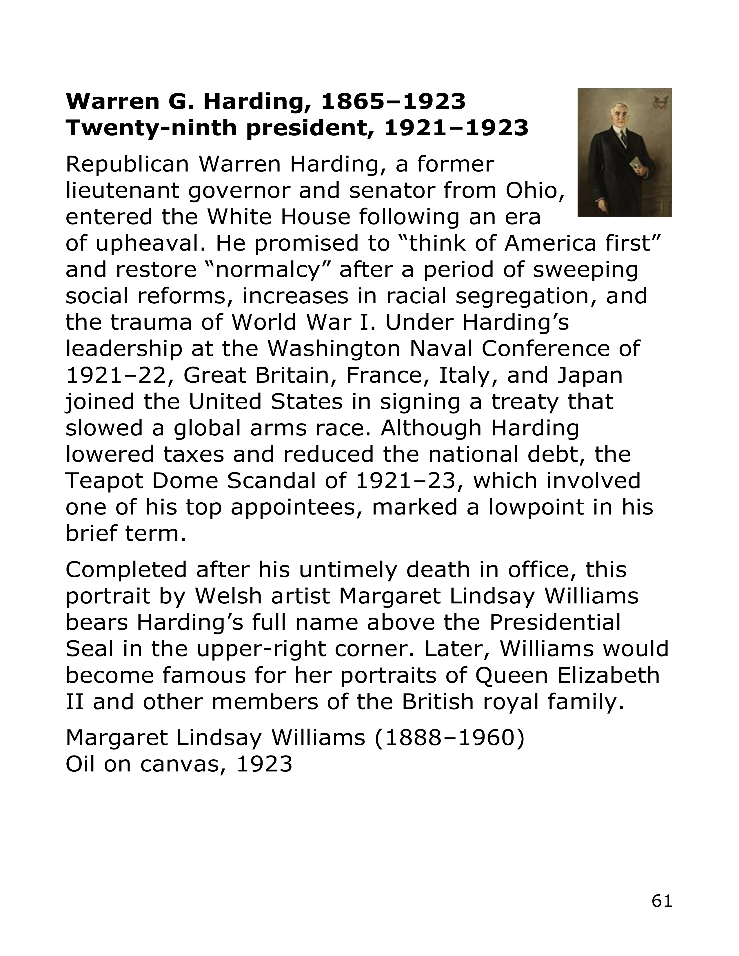 Smithsonian Institution America’s Presidents Biography — page 61