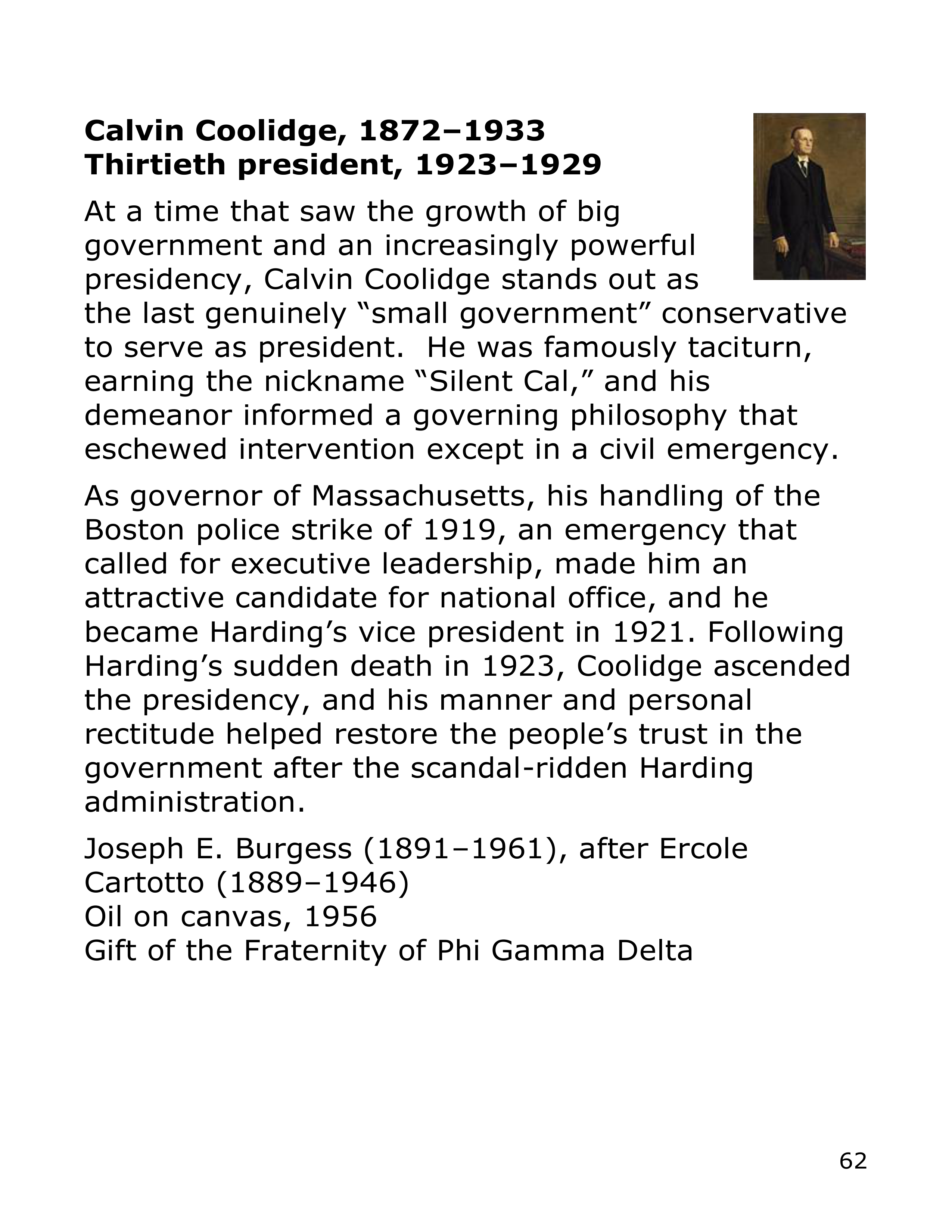 Smithsonian Institution America’s Presidents Biography — page 62