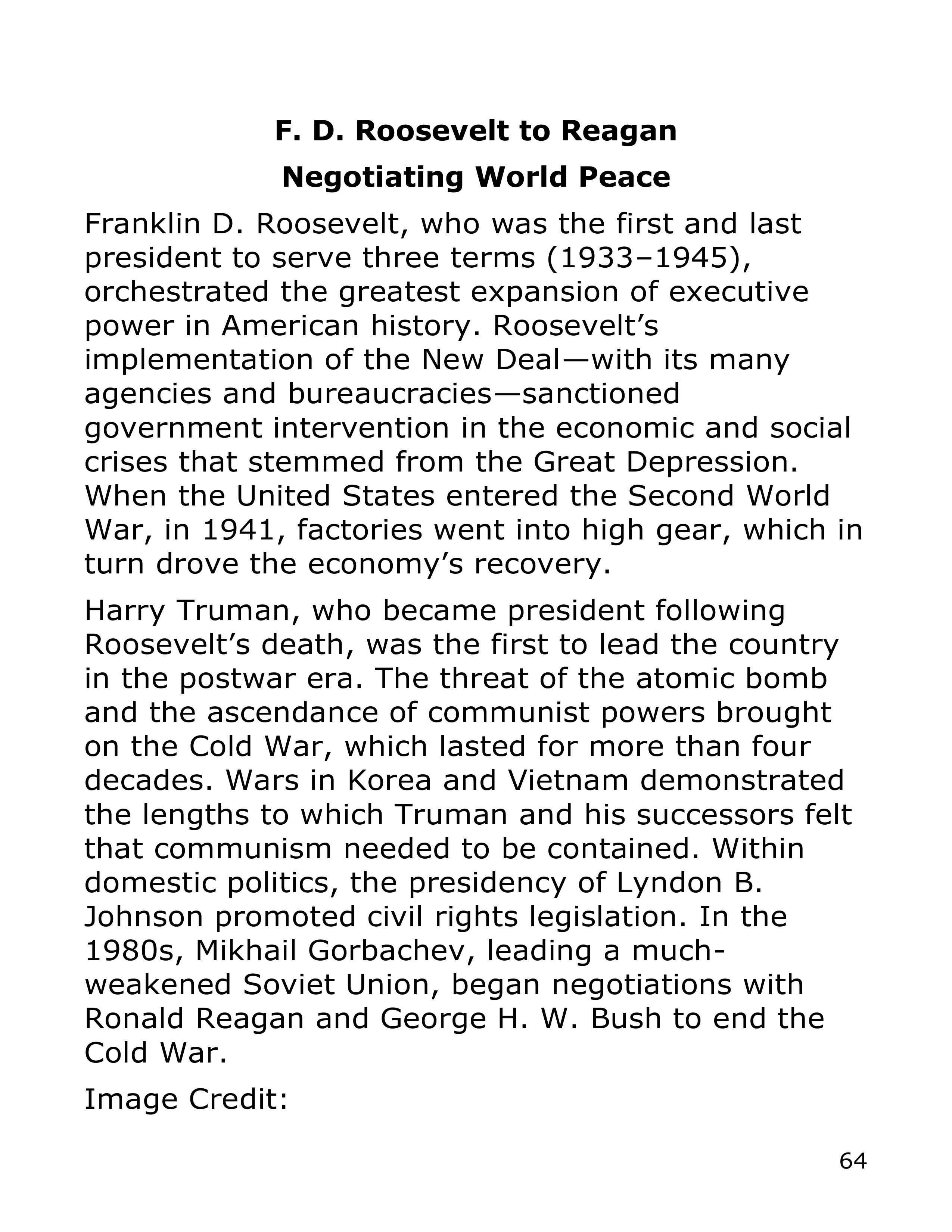 Smithsonian Institution America’s Presidents Biography — page 64