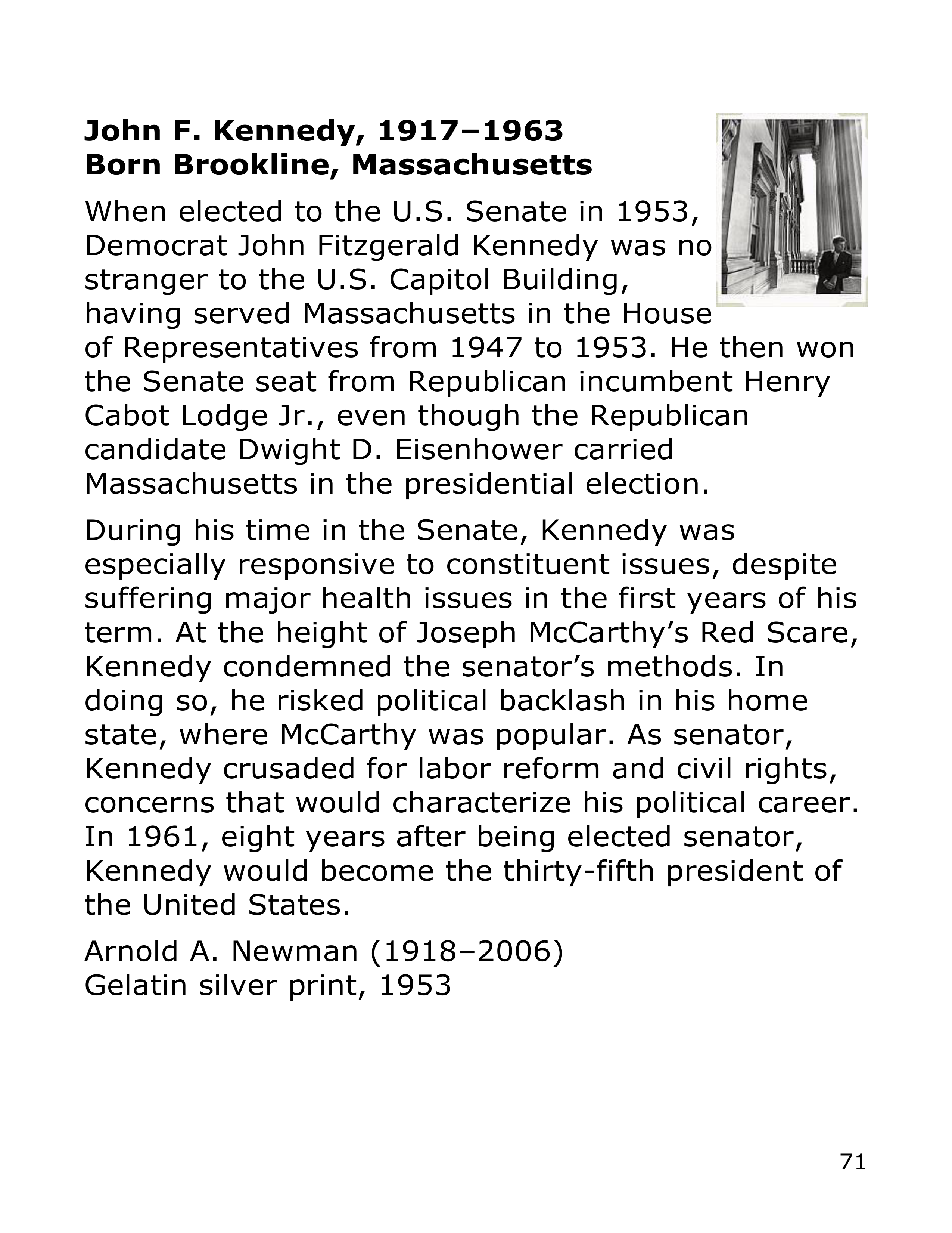 Smithsonian Institution America’s Presidents Biography — page 71