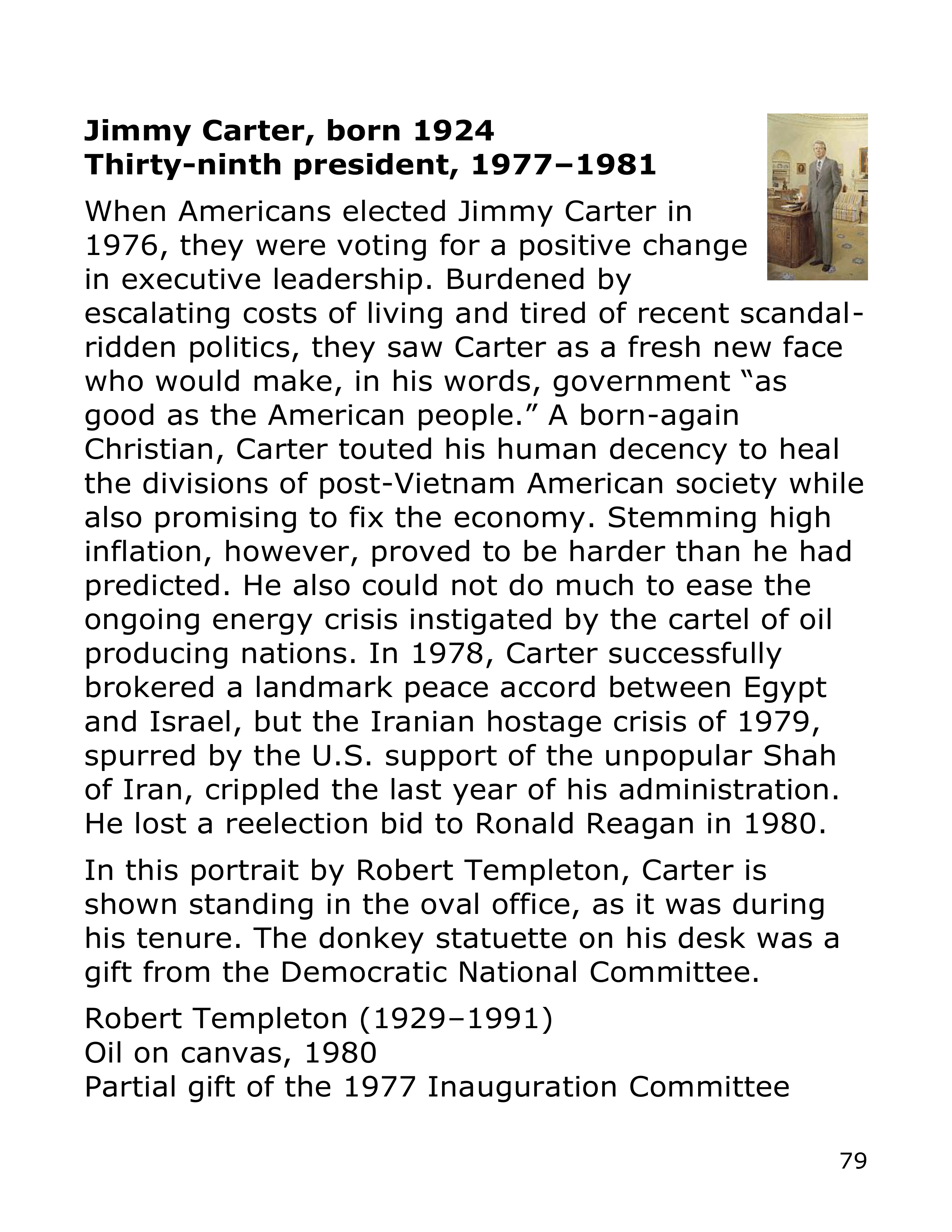 Smithsonian Institution America’s Presidents Biography — page 79