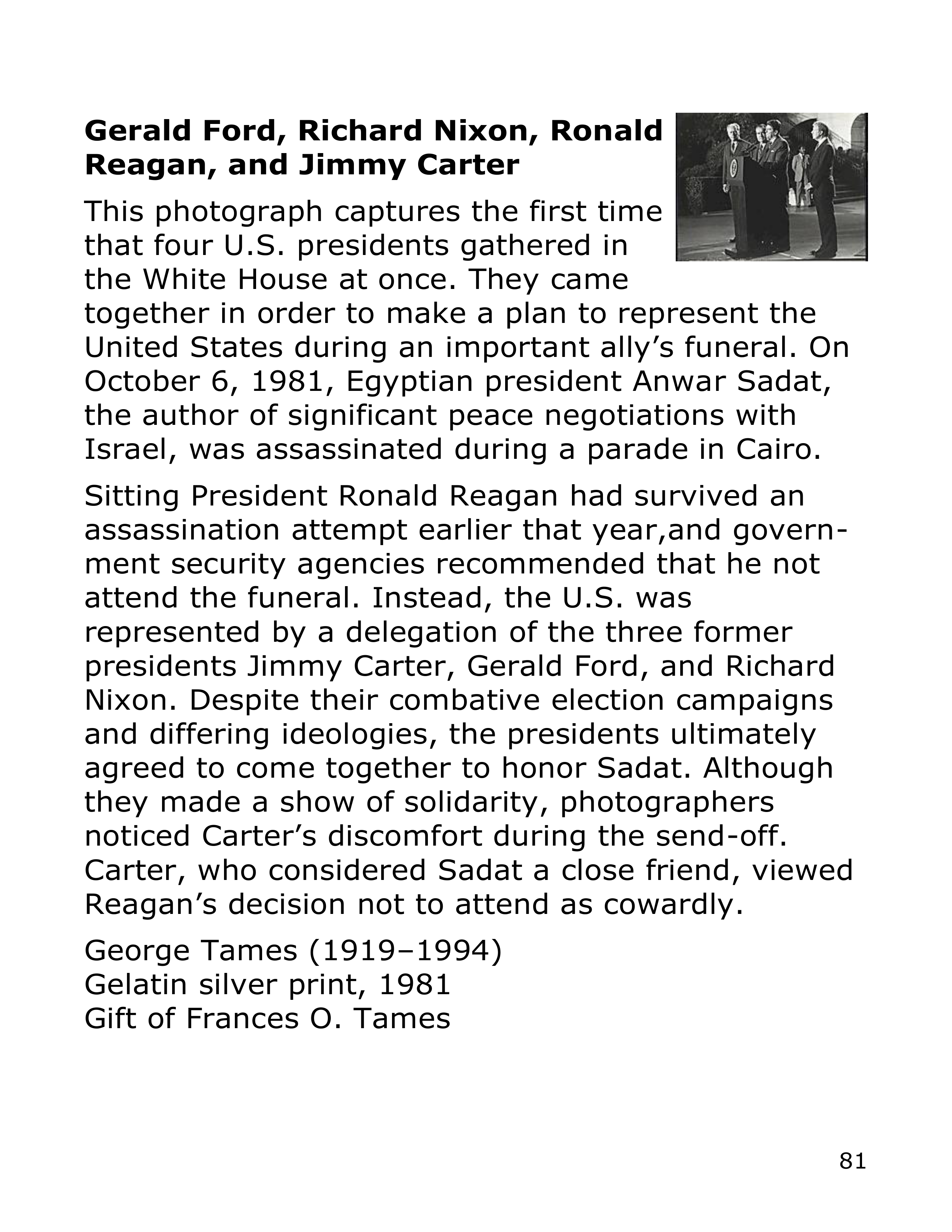 Smithsonian Institution America’s Presidents Biography — page 81