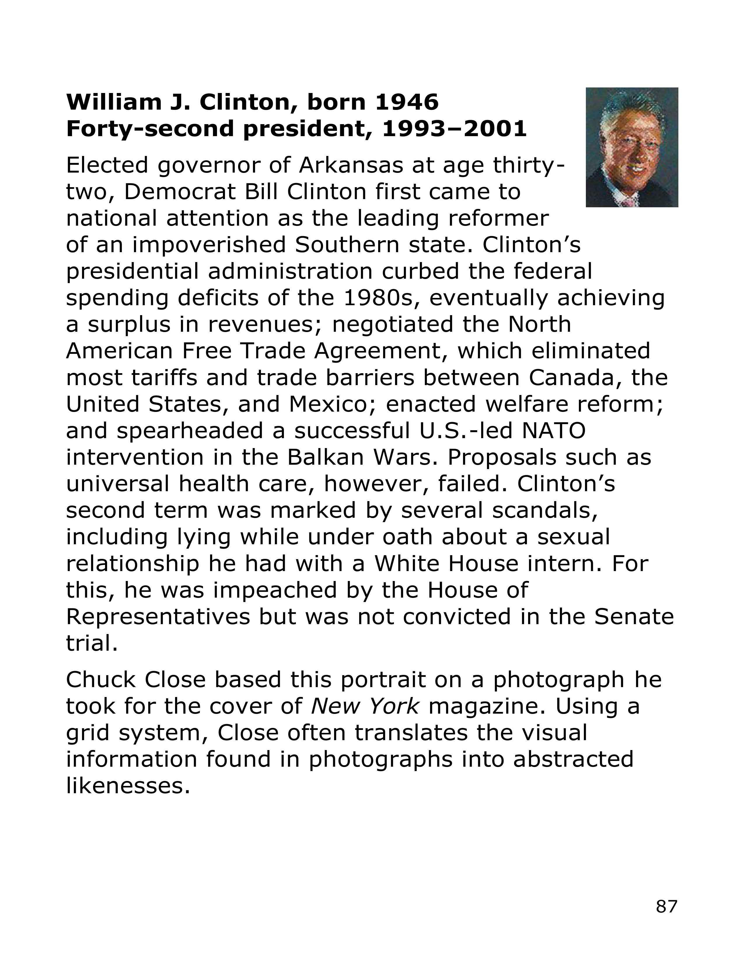Smithsonian Institution America’s Presidents Biography — page 87