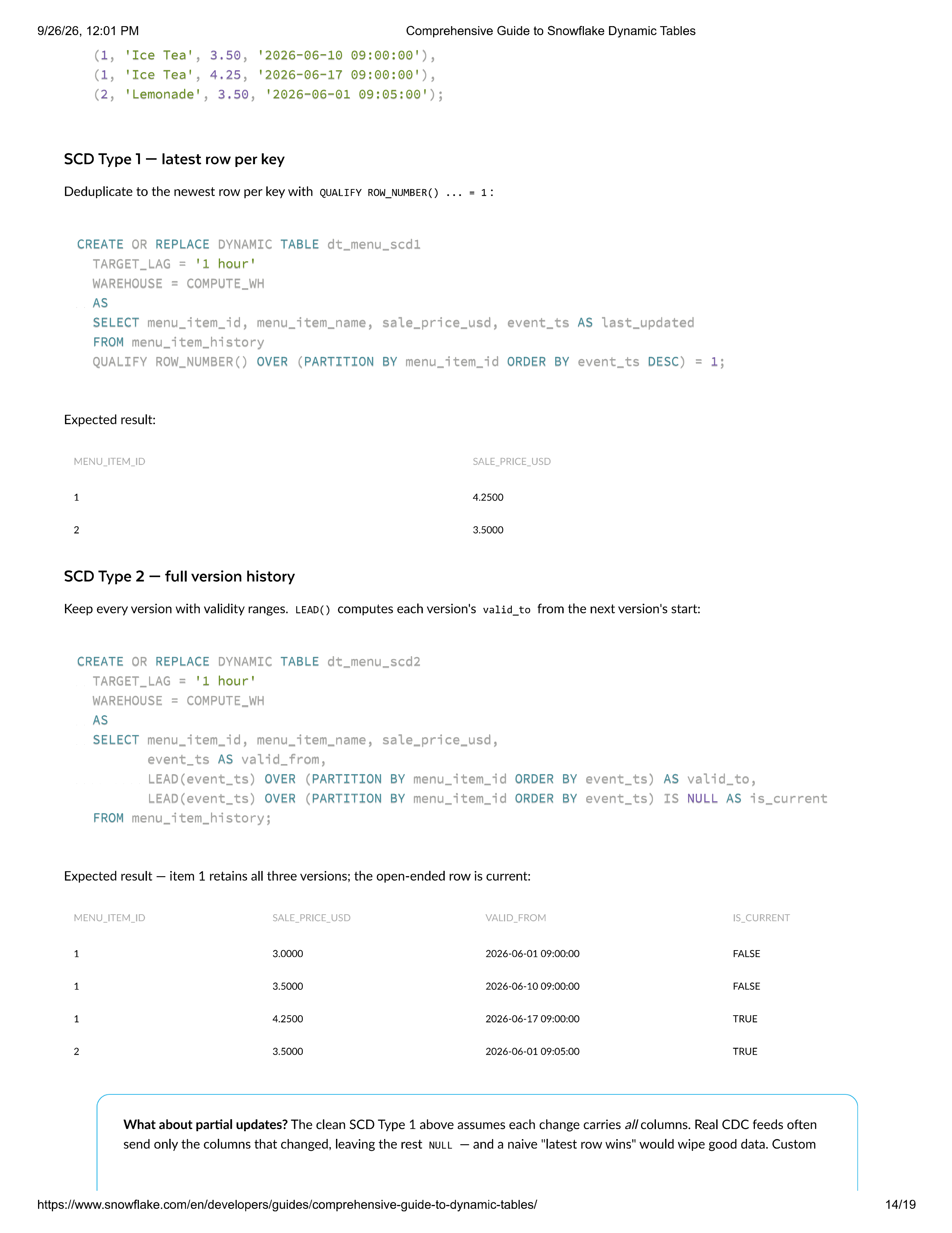 Snowflake Comprehensive Guide to Dynamic Tables — page 14