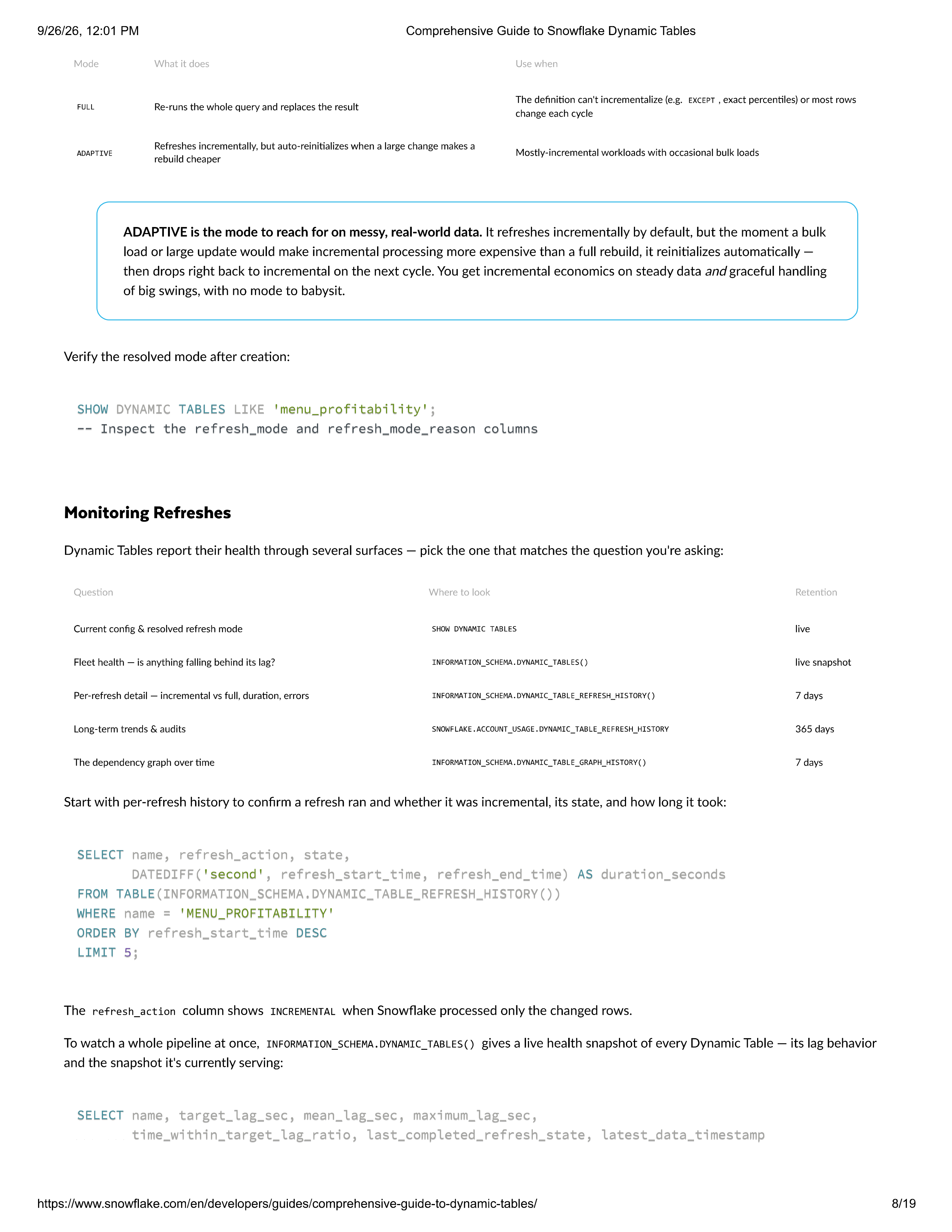 Snowflake Comprehensive Guide to Dynamic Tables — page 8