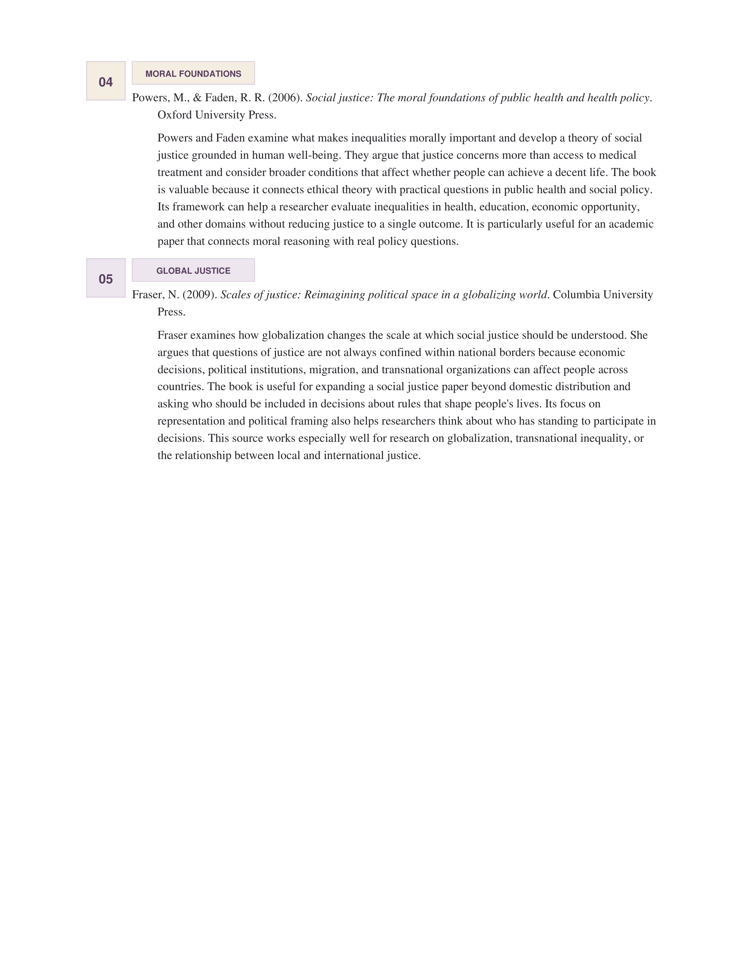 Social Justice Annotated Bibliography — page 2