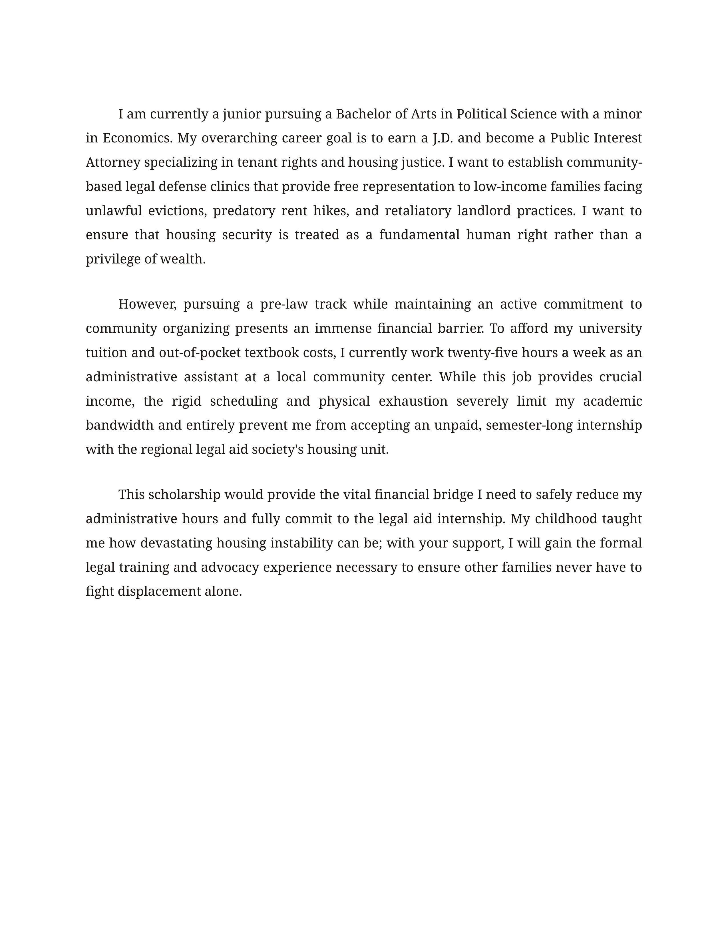 Social Justice Scholarship Essay — page 2