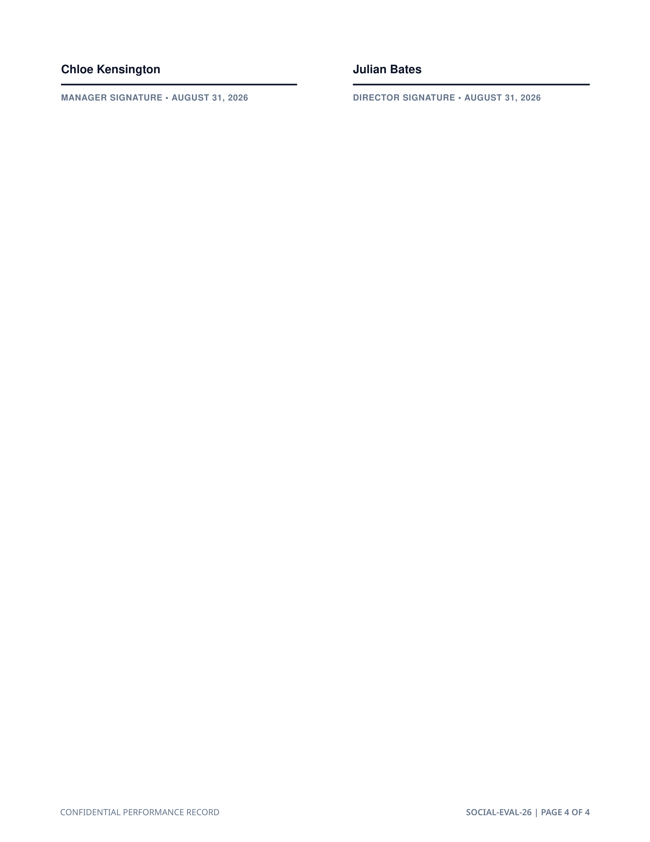 Social Media Manager Performance Review — page 4