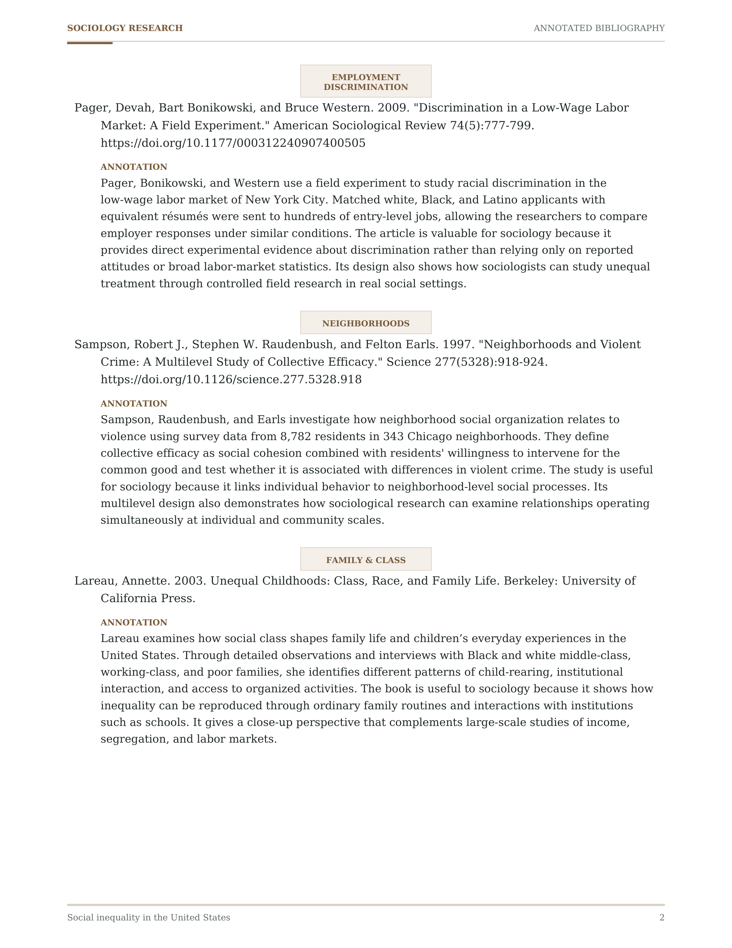 Sociology Annotated Bibliography — page 2